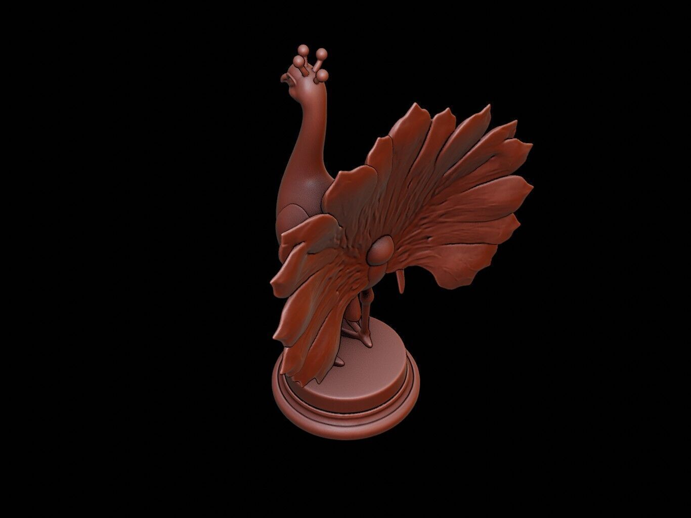 Peacock Figure Printable 3D print model_1