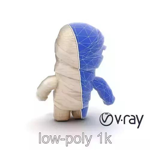 Cute Mummy Toy Wrapped in Bandages model pack Low-poly 3D model