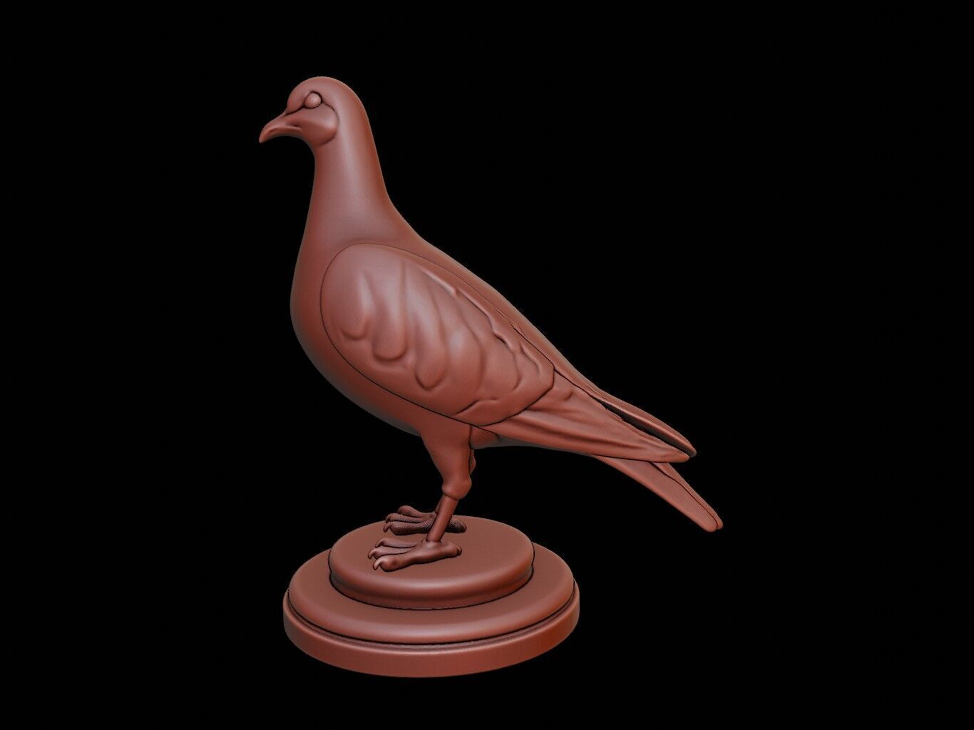 Pigeon Figure Printable 3D print model_2