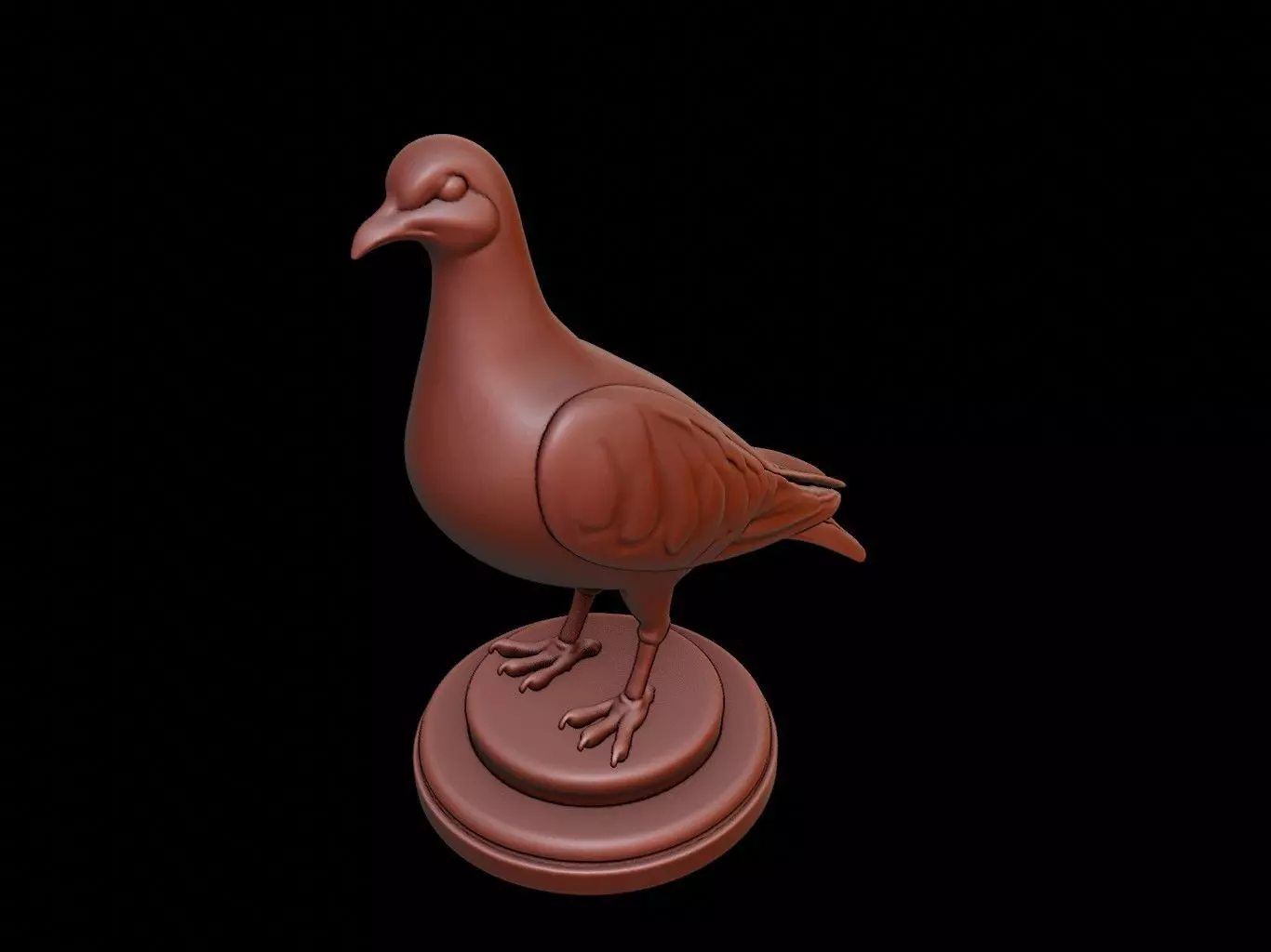 Pigeon Figure Printable 3D print model_0