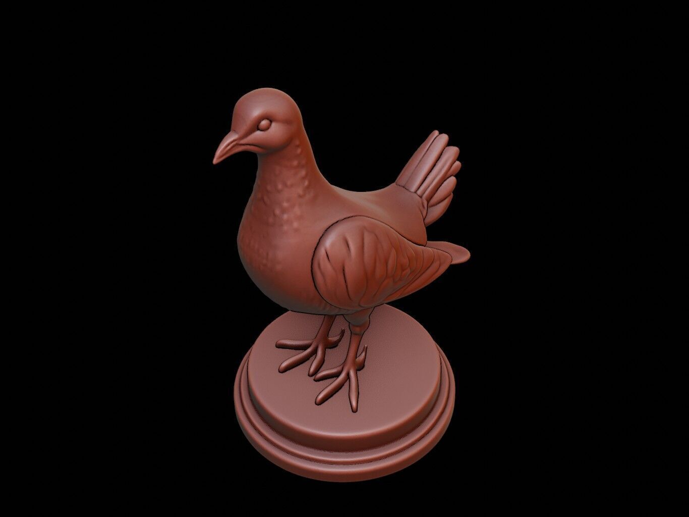 Pigeon Figure Printable 3D print model_1