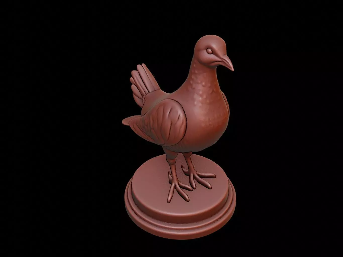 Pigeon Figure Printable 3D print model_0