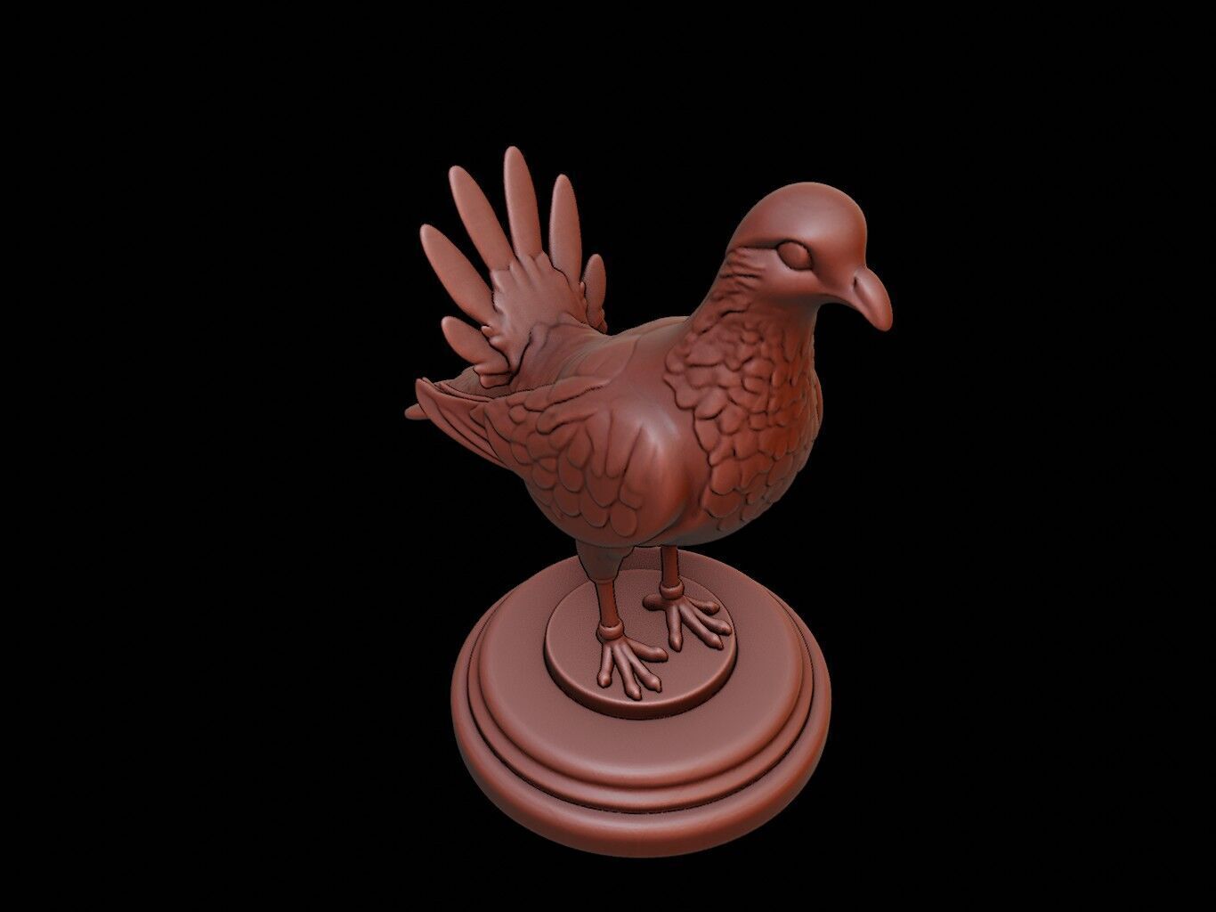 Pigeon Figure Printable 3D print model_1