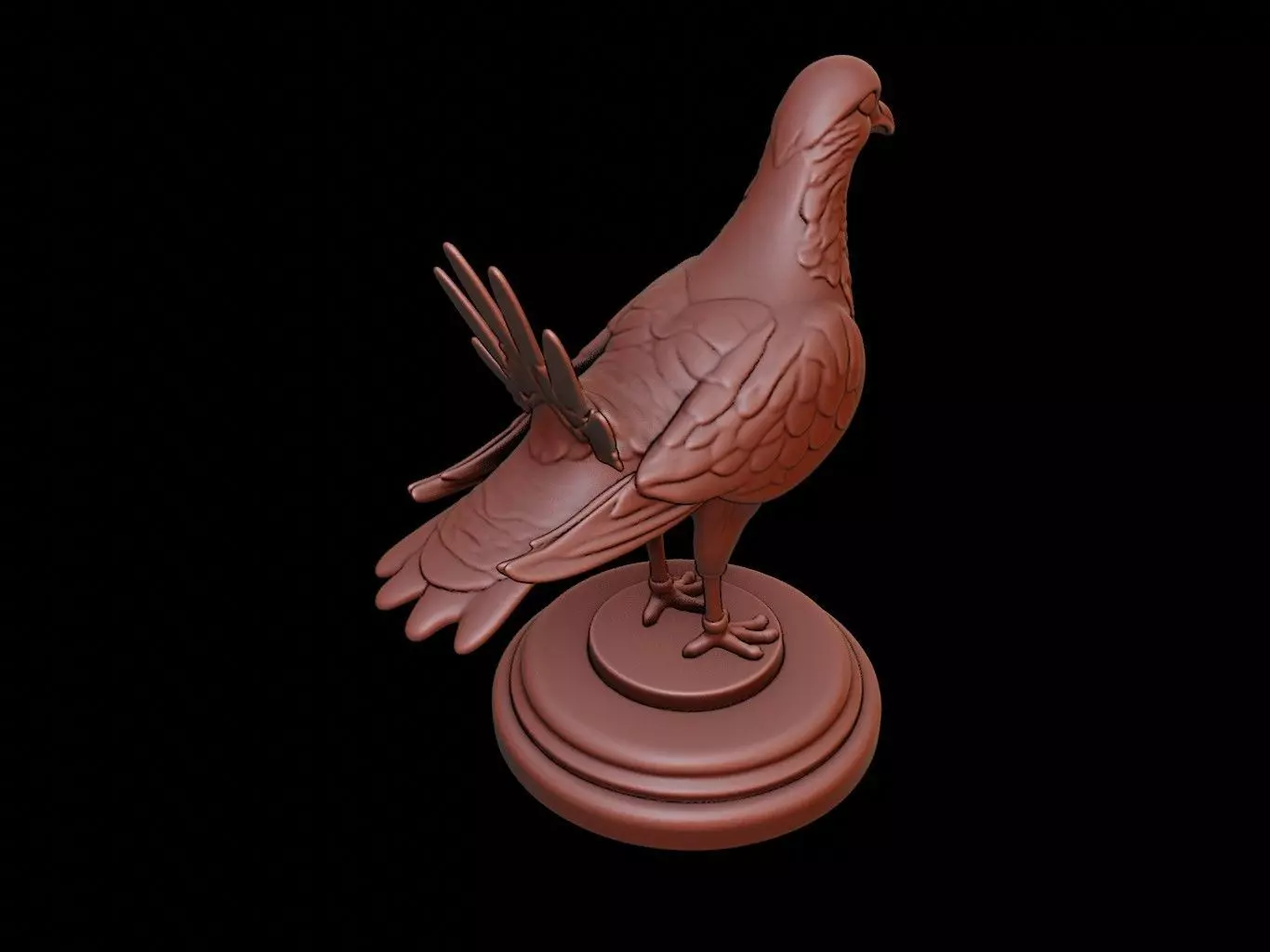 Pigeon Figure Printable 3D print model_0