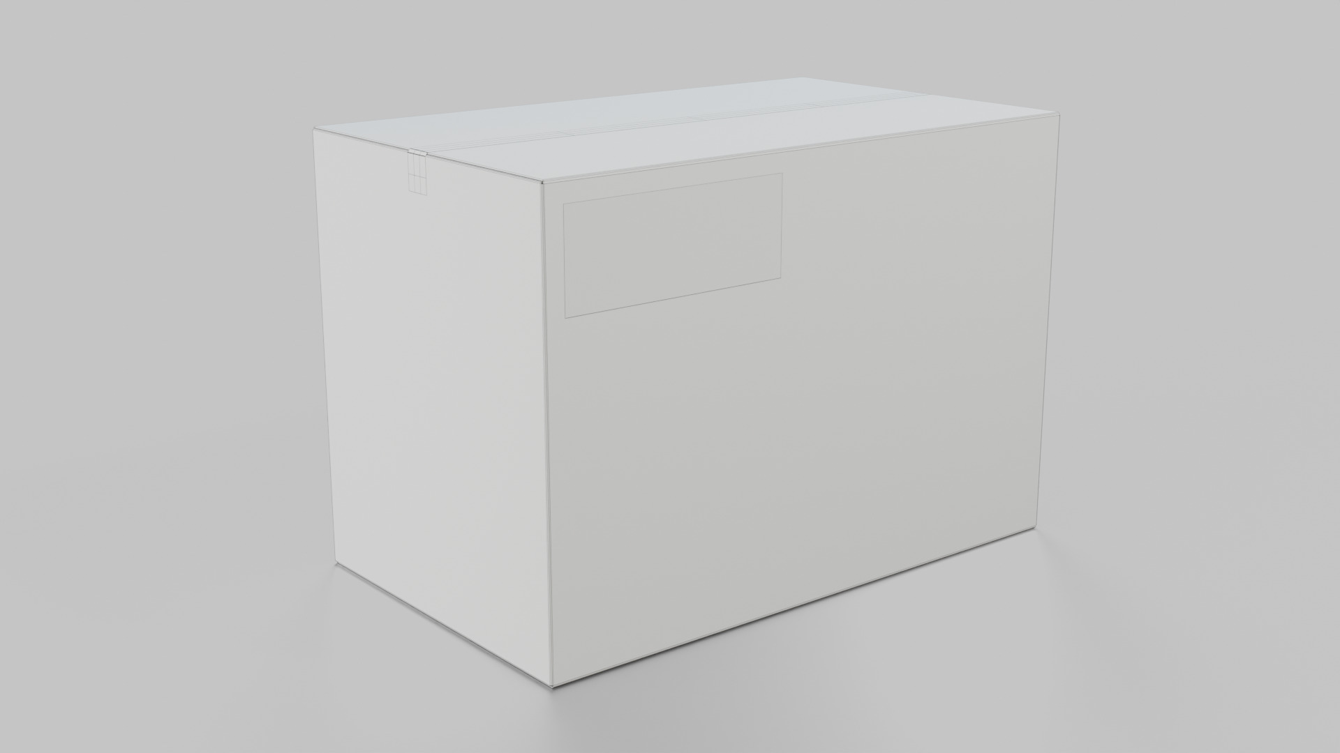 Rectangular Deep Cardboard Box - Rigged and Fully Customizable Low-poly 3D model_14