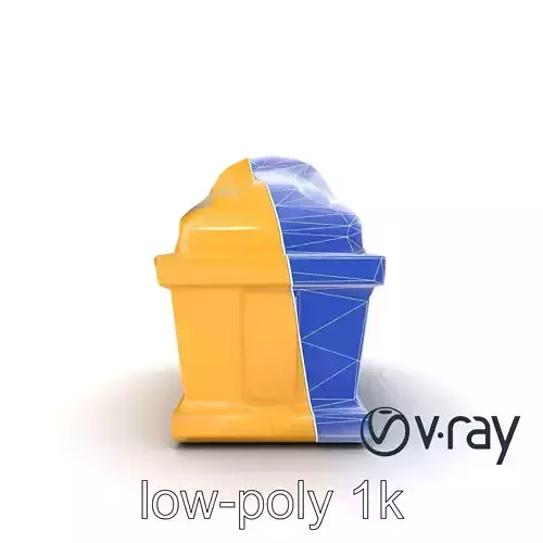 Golden Egyptian Sarcophagus Toy model pack Low-poly 3D model