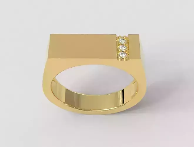 Diamond Classic Cheavlier Ring