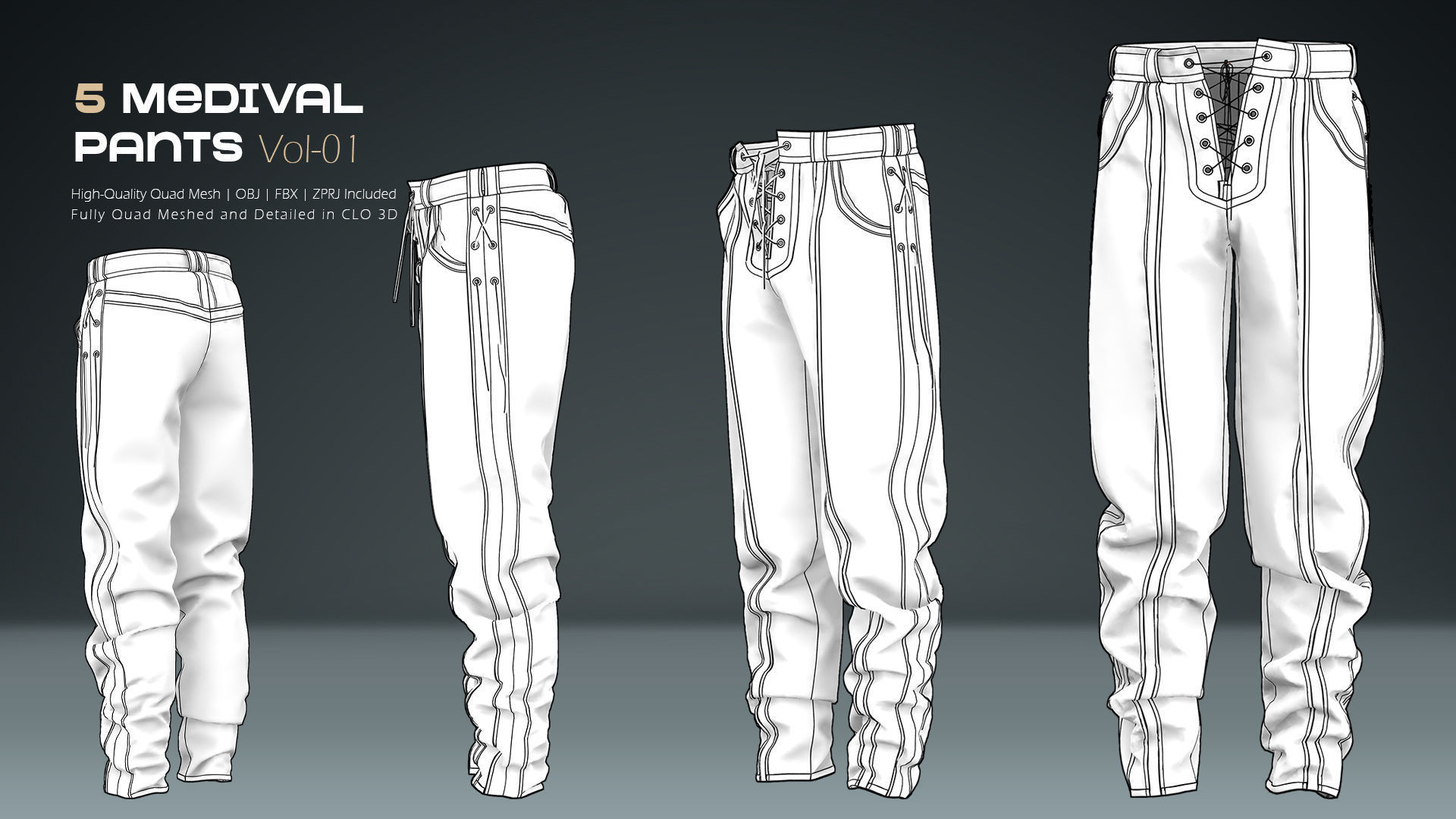 5 Medival Pants Collection Vol 01 _8