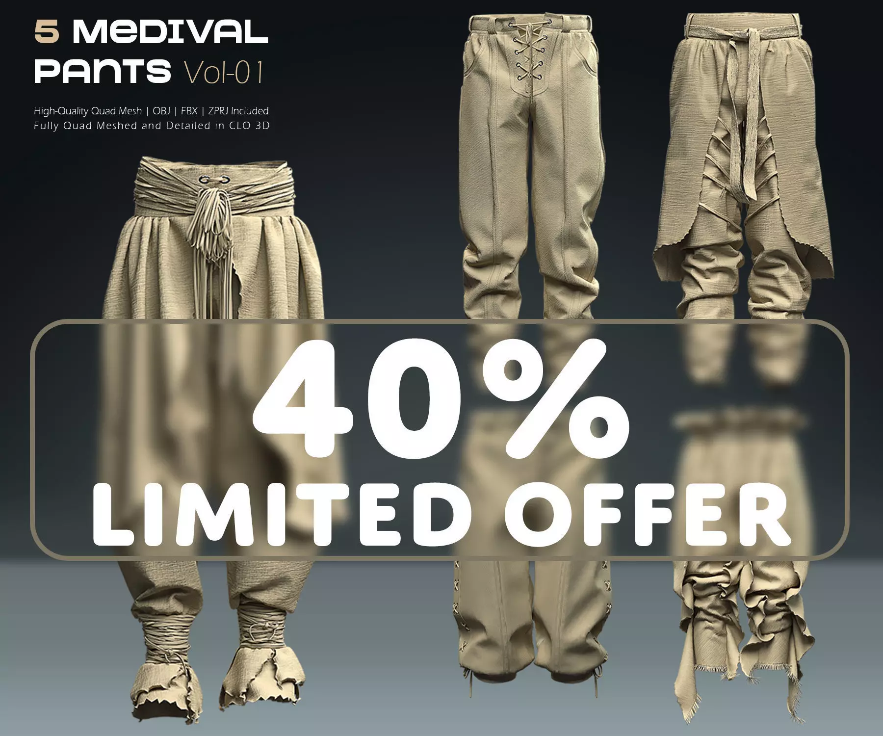 5 Medival Pants Collection Vol 01 _0