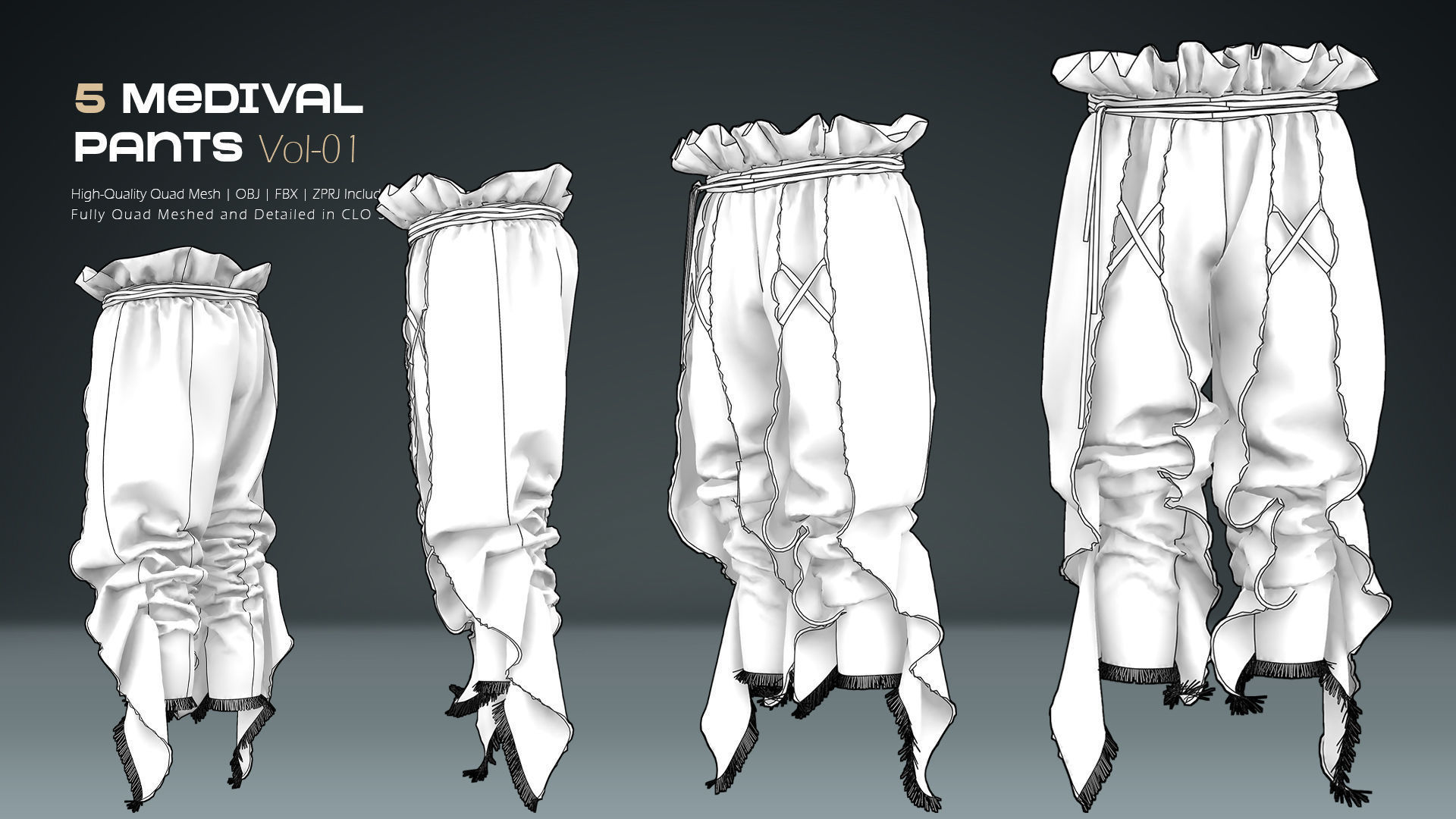 5 Medival Pants Collection Vol 01 _12