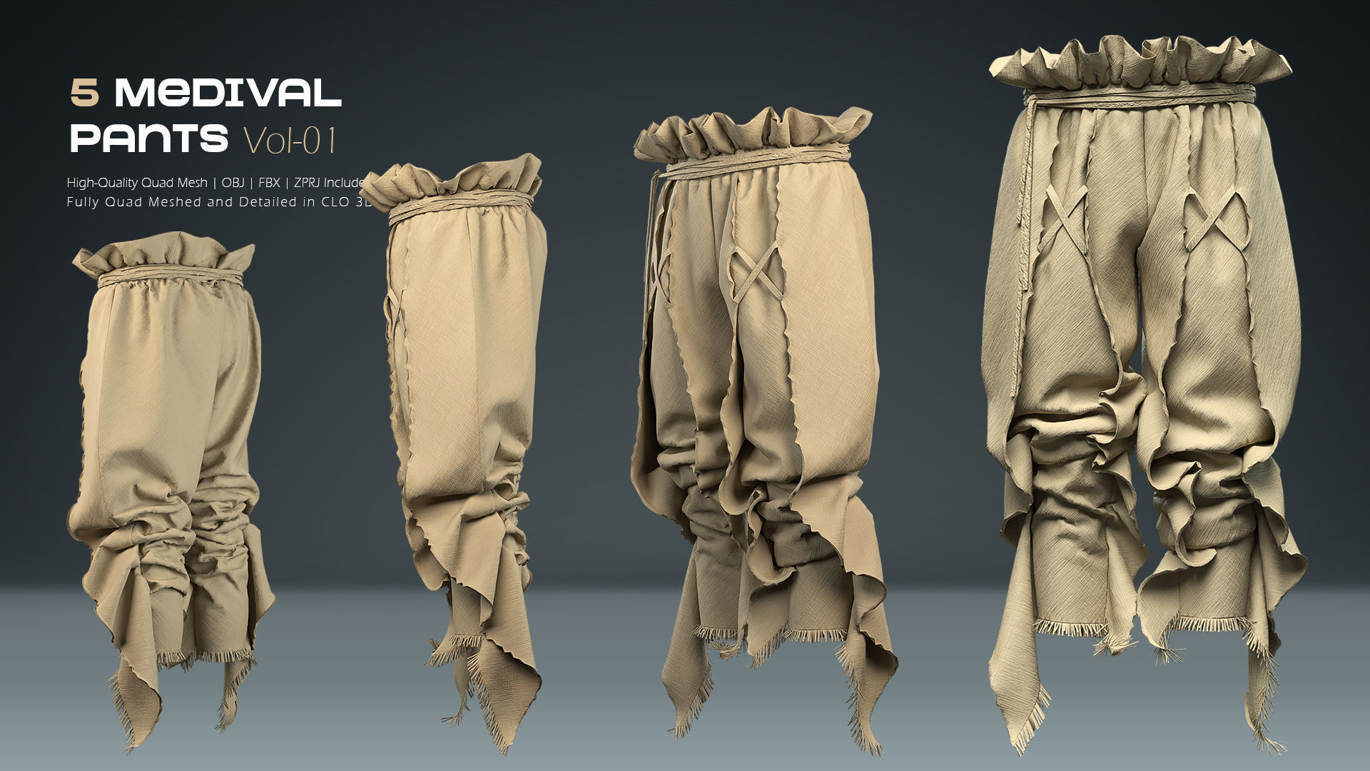 5 Medival Pants Collection Vol 01 _7