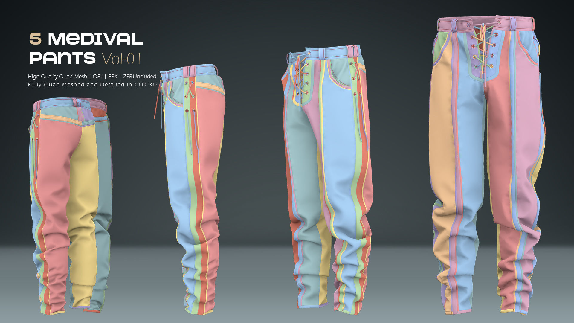 5 Medival Pants Collection Vol 01 _13