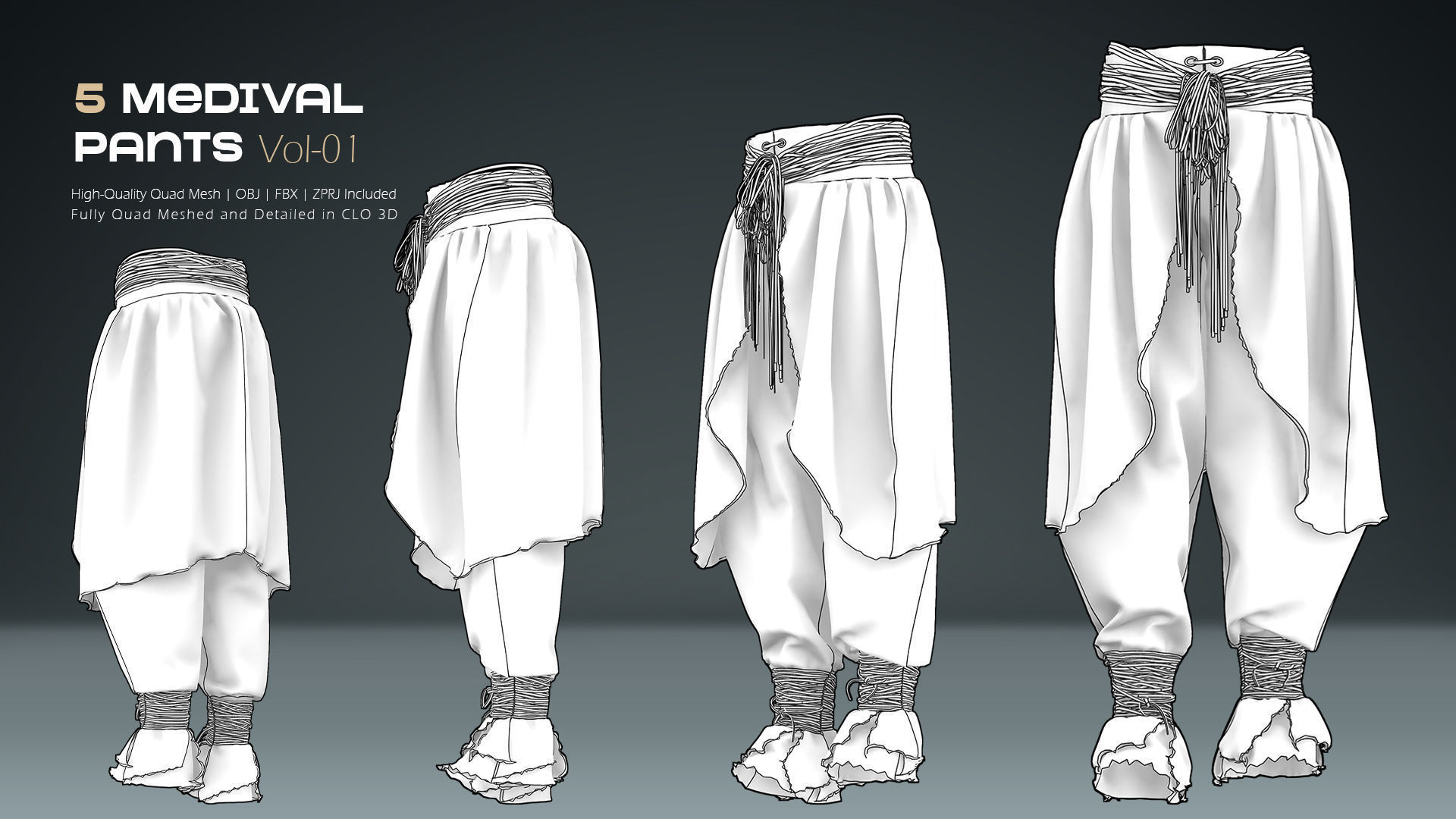 5 Medival Pants Collection Vol 01 _10