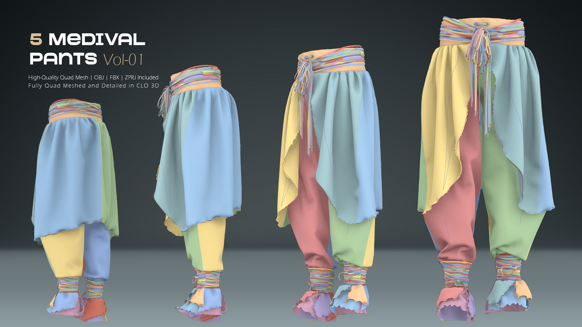 5 Medival Pants Collection Vol 01 _16