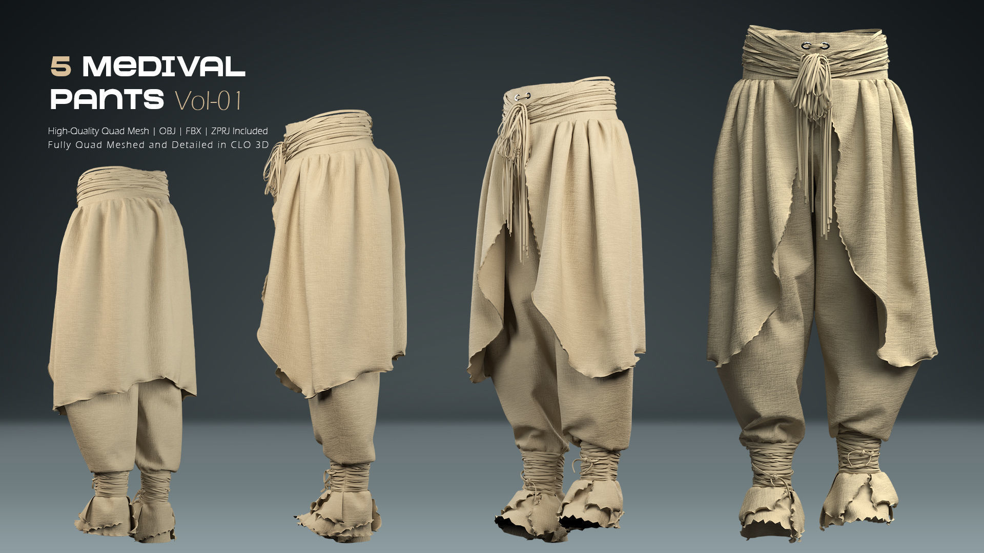 5 Medival Pants Collection Vol 01 _6