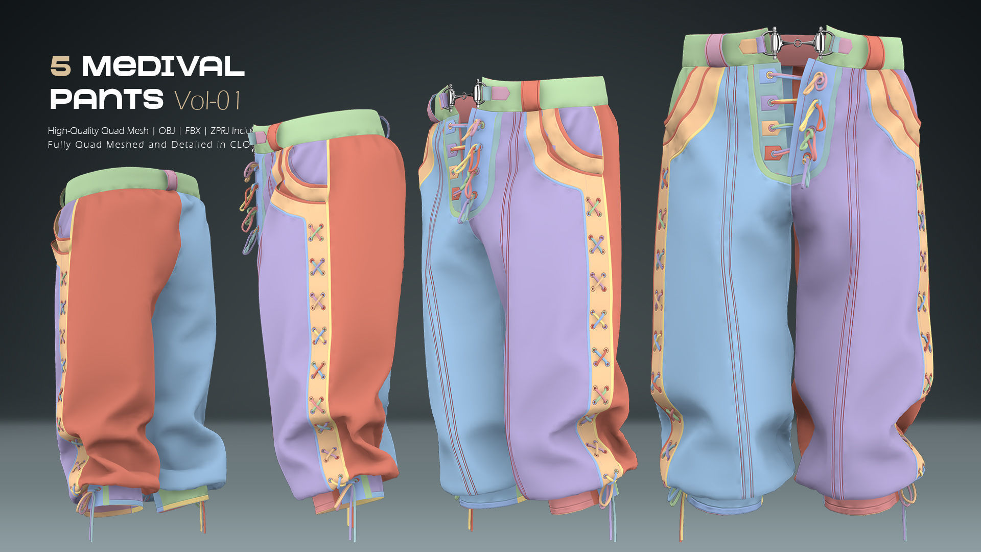 5 Medival Pants Collection Vol 01 _14