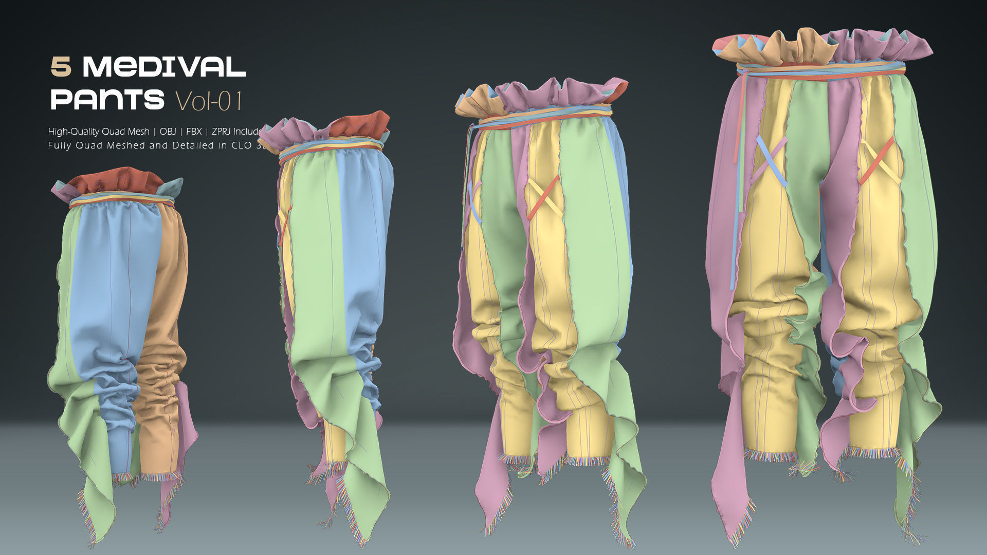 5 Medival Pants Collection Vol 01 _17