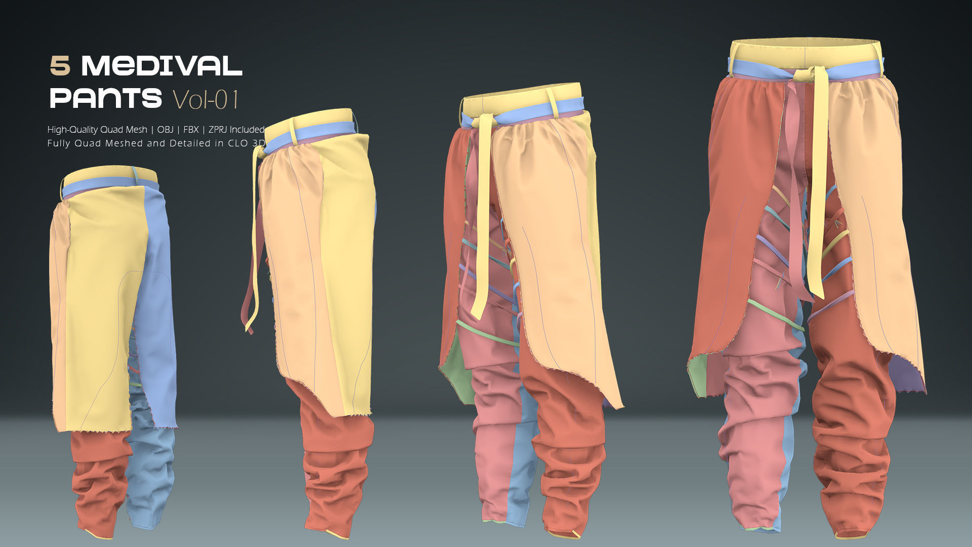 5 Medival Pants Collection Vol 01 _15