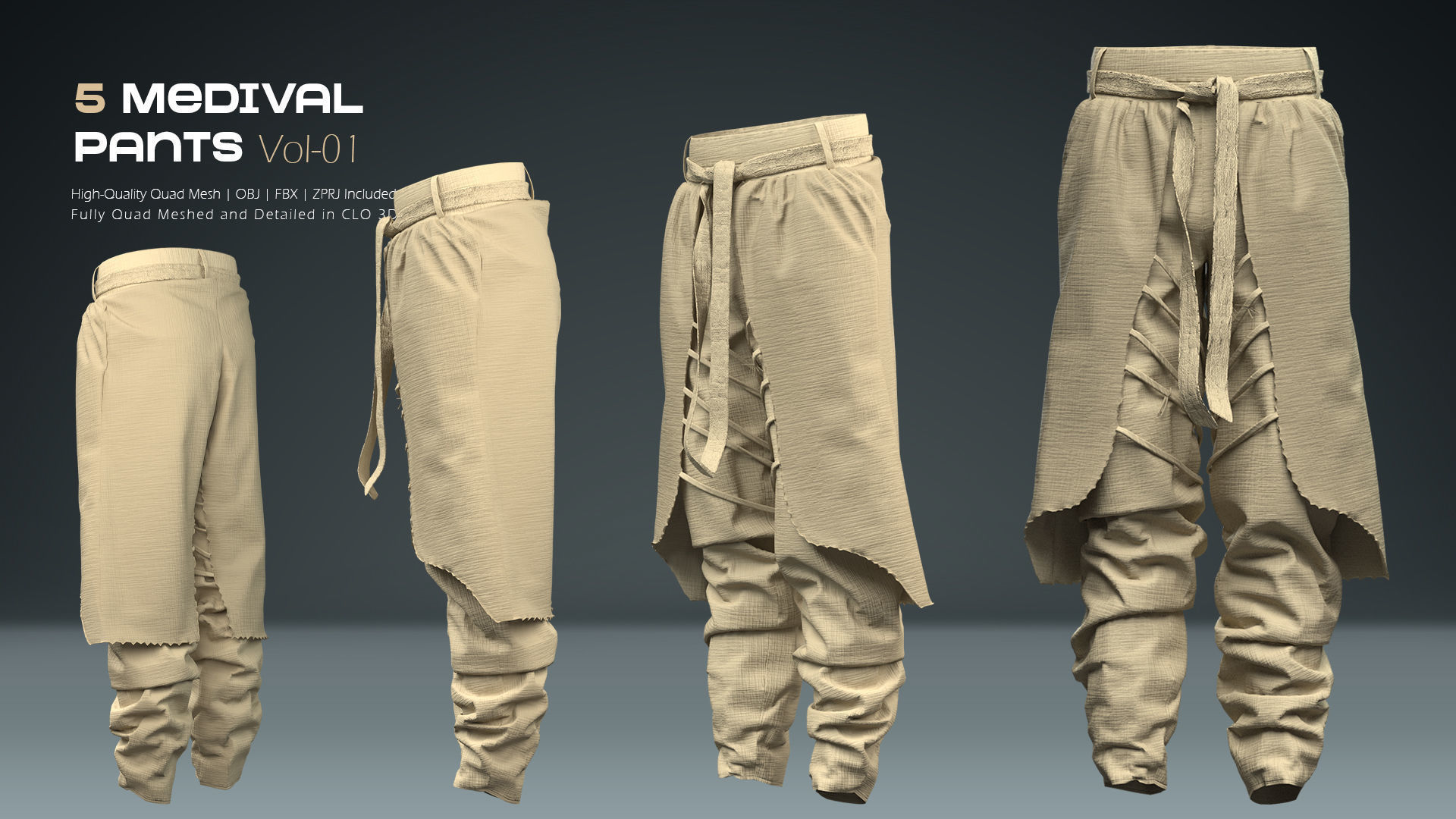 5 Medival Pants Collection Vol 01 _5