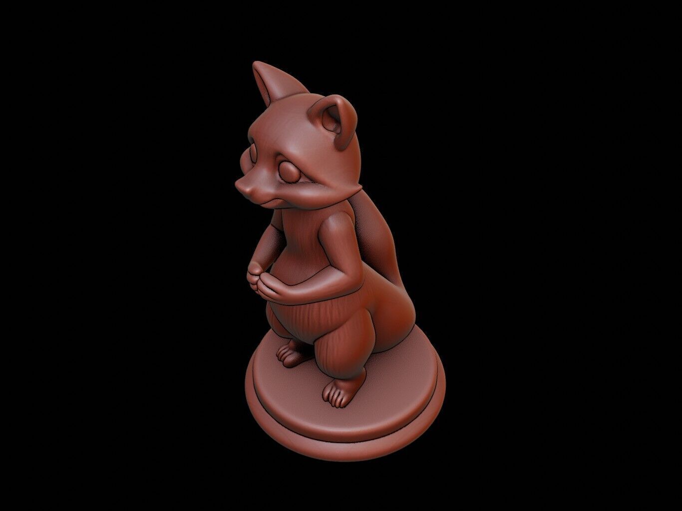 Raccoon Figure Printable 3D print model_1