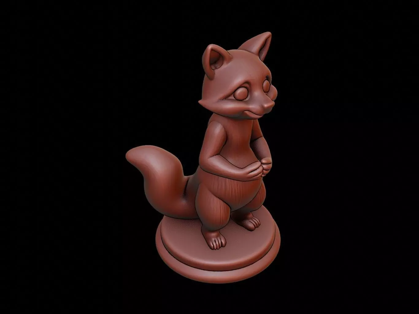 Raccoon Figure Printable 3D print model_0