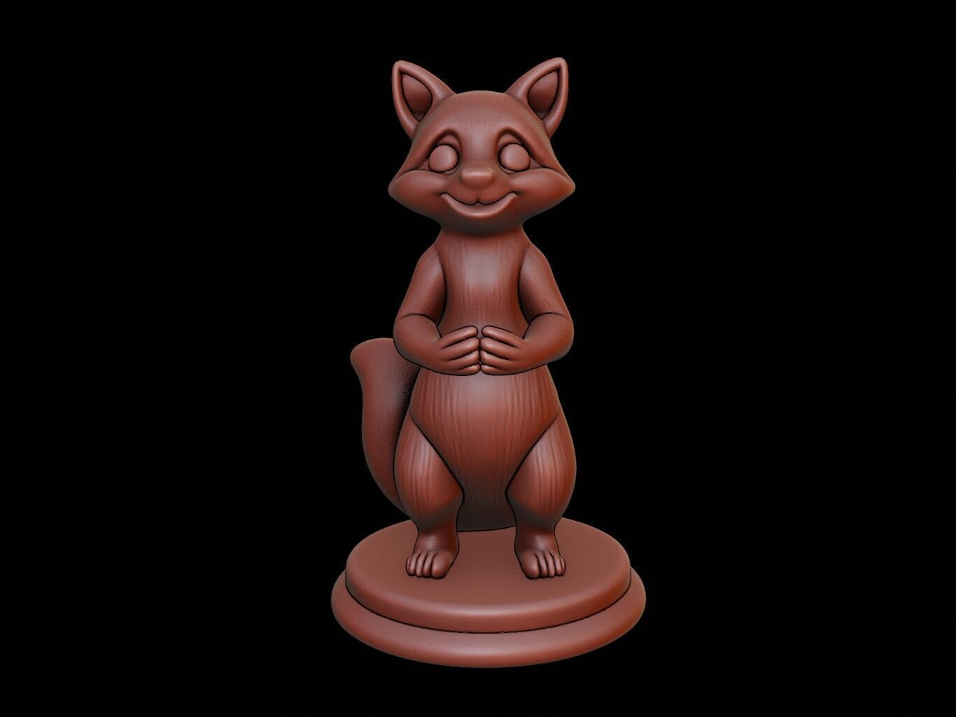 Raccoon Figure Printable 3D print model_2