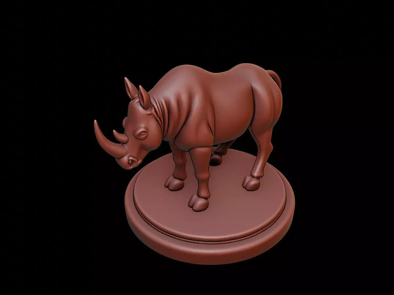 Rhinoceros Figure Printable 3D print model_0