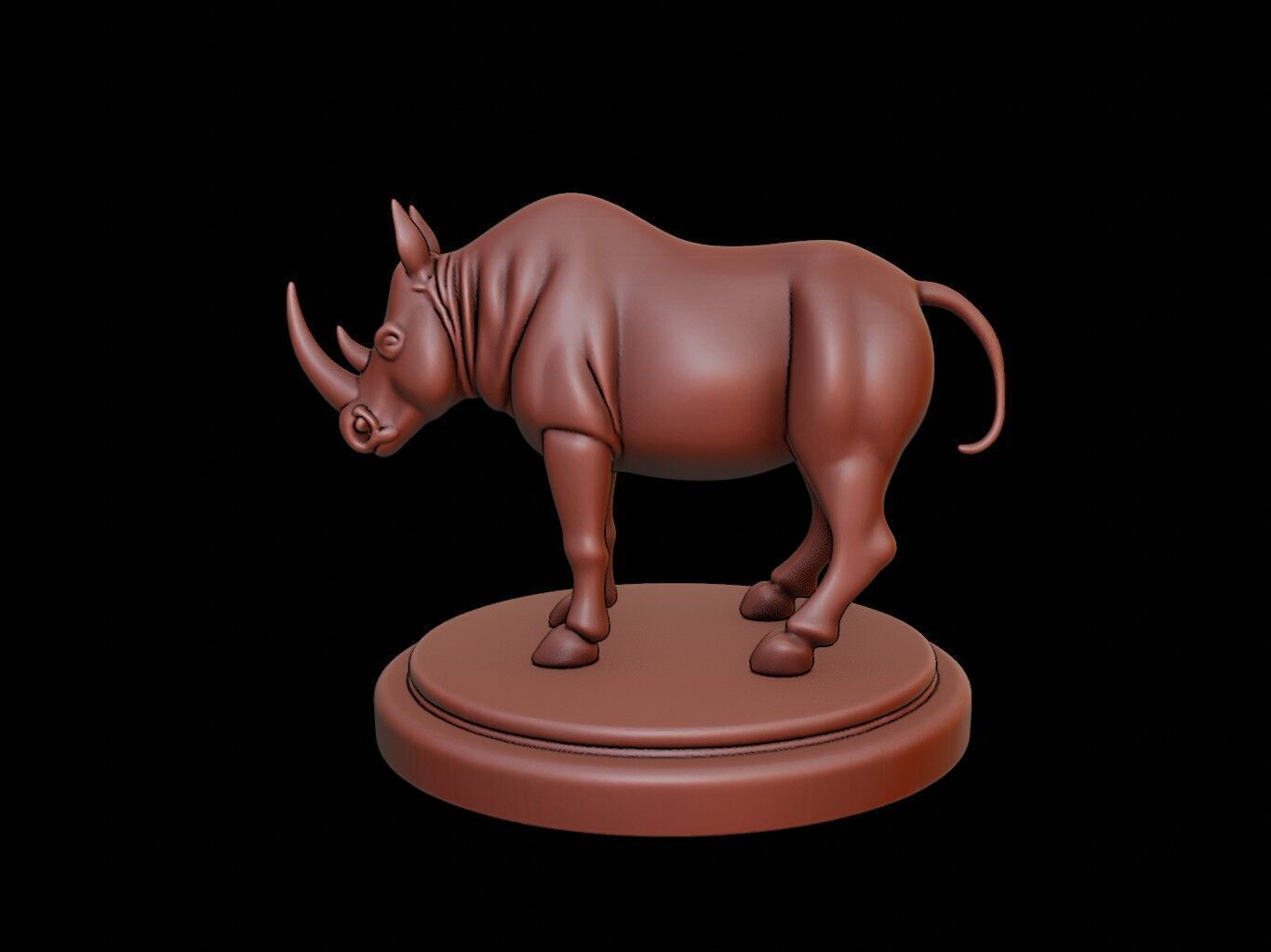 Rhinoceros Figure Printable 3D print model_2