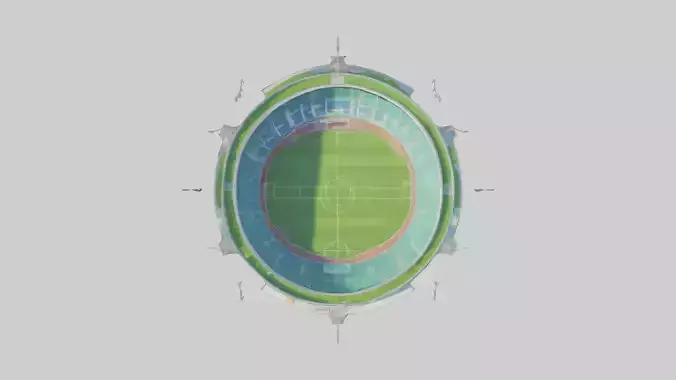 Cartoon Soccer Stadium model 3D model