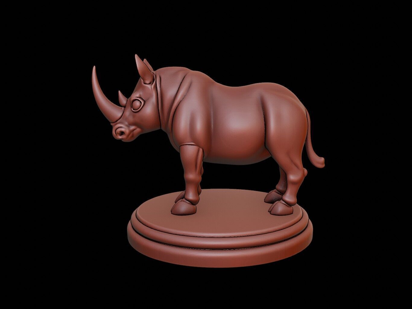 Rhinoceros Figure Printable 3D print model_2