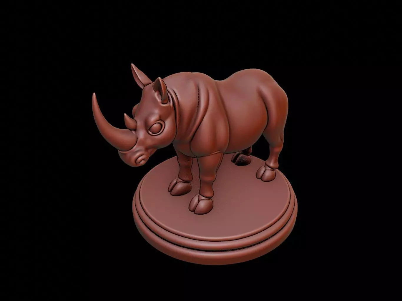 Rhinoceros Figure Printable 3D print model_0