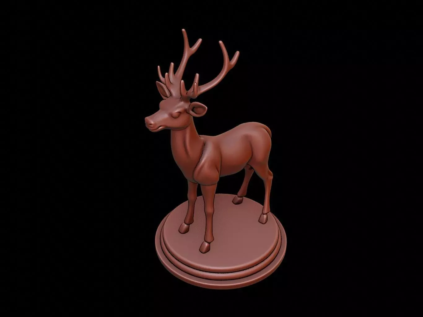 Roe Deer Figure Printable 3D print model_0