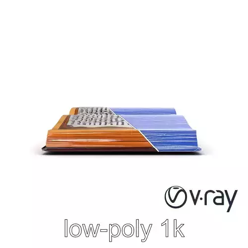 Medieval Illuminated Manuscript 3D model pack Low-poly 3D model