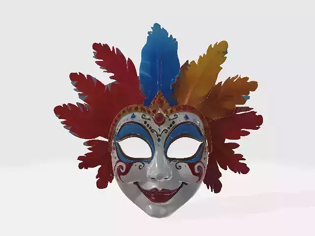 Carnival Masquerade Mask  Low-poly 3D model