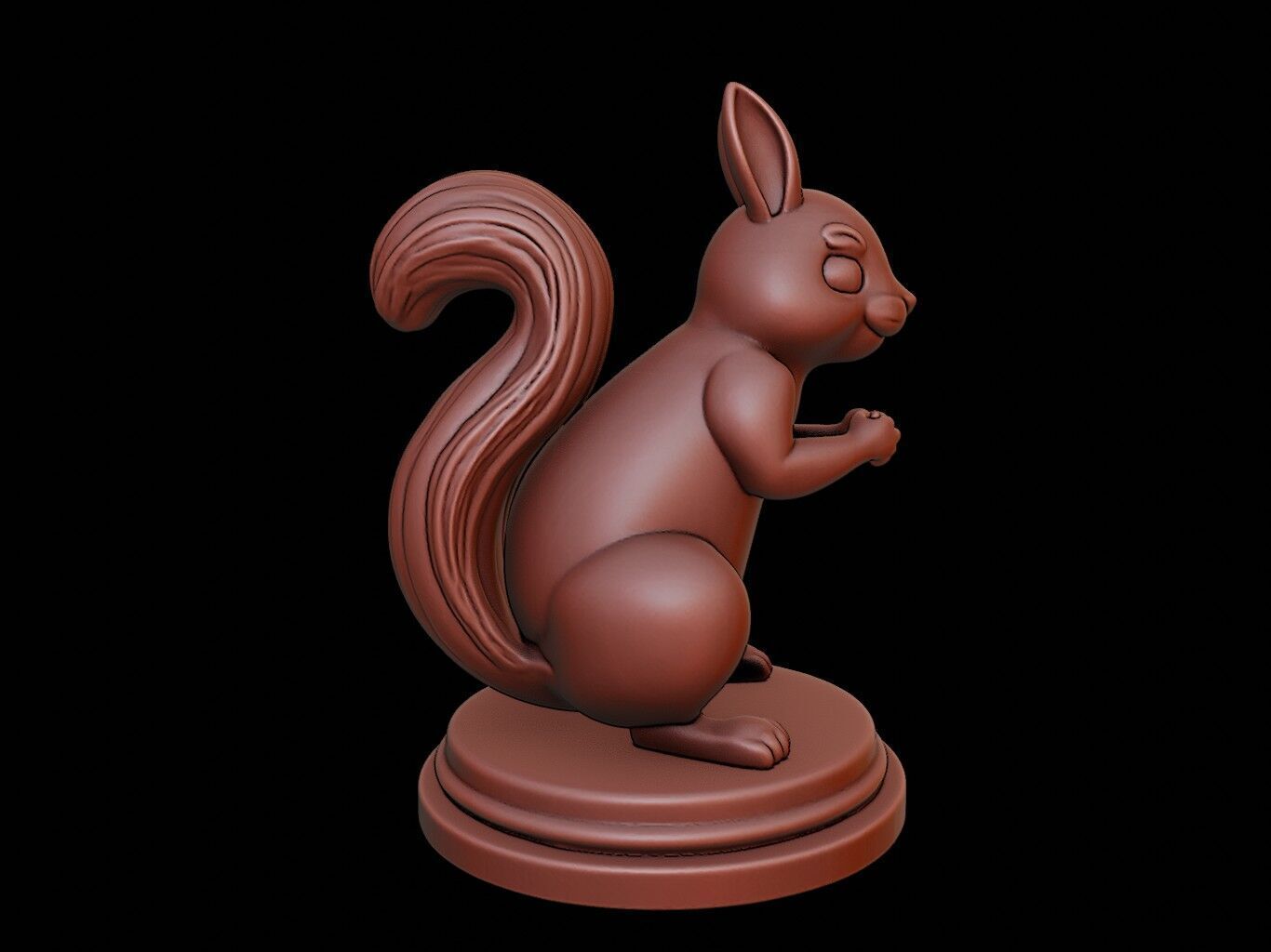 Squirrel Figure Printable 3D print model_2