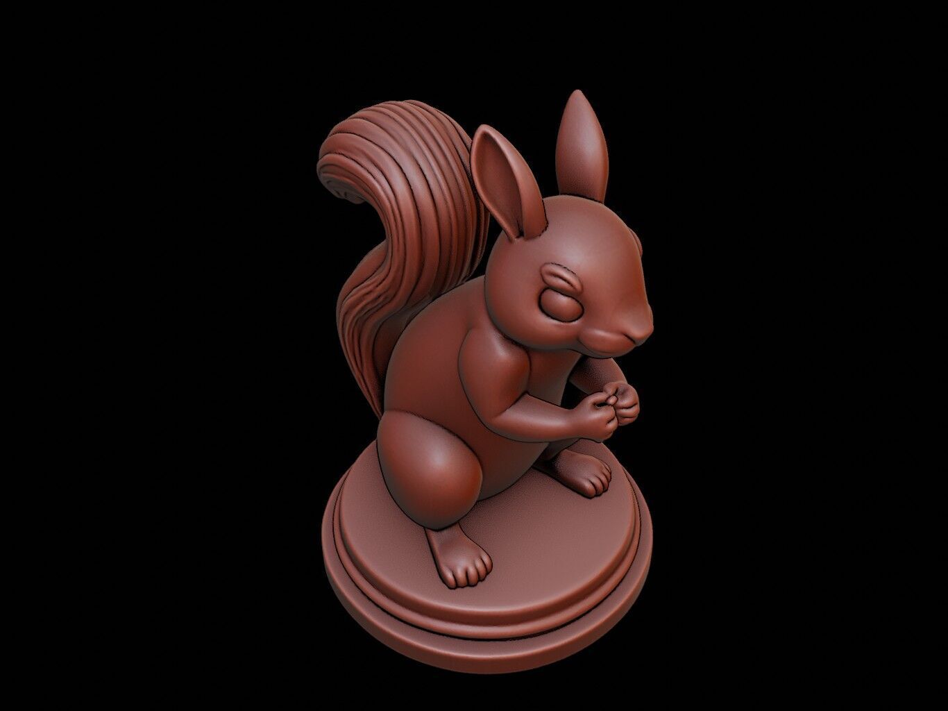 Squirrel Figure Printable 3D print model_1