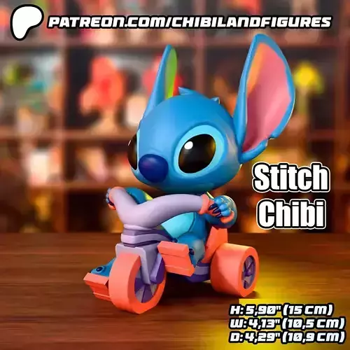 Stitch Chibi - STL Figure from Lilo and Stitch 3D print model