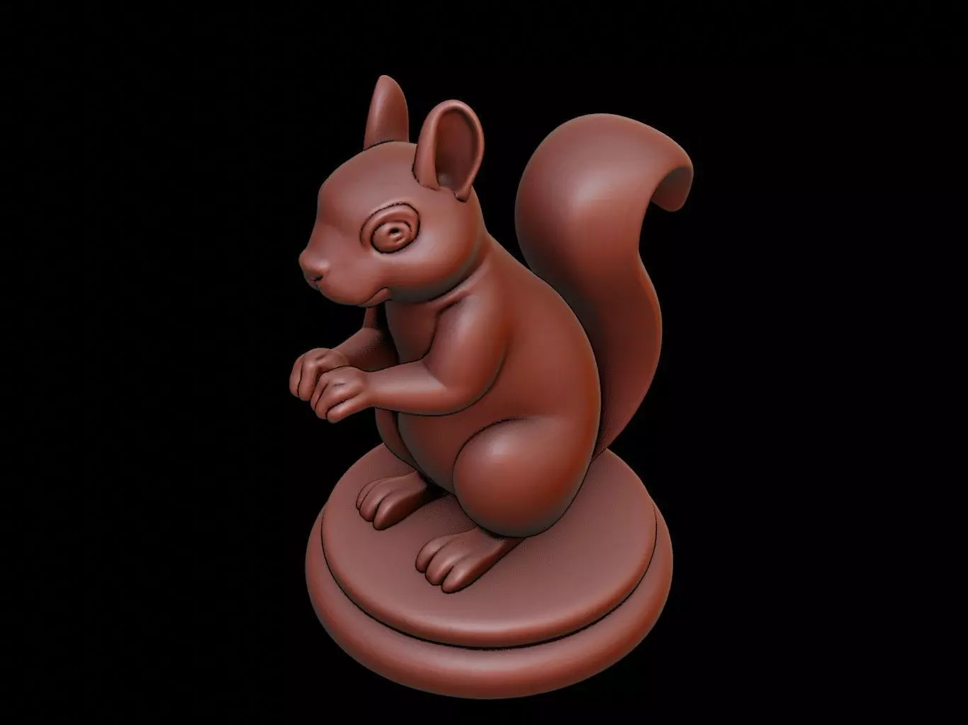 Squirrel Figure Printable 3D print model_0