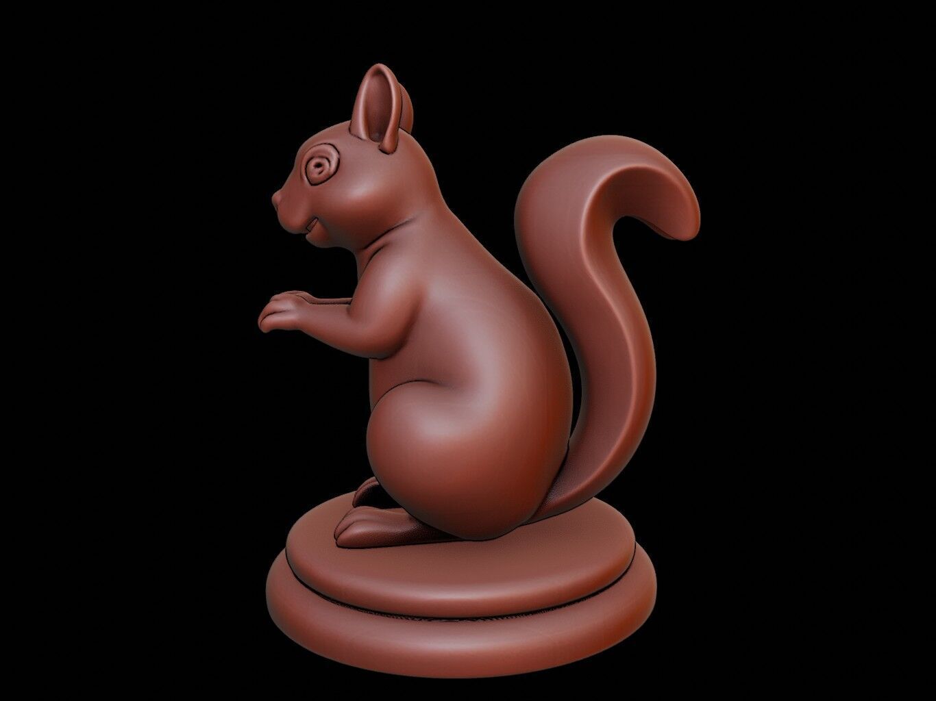 Squirrel Figure Printable 3D print model_2