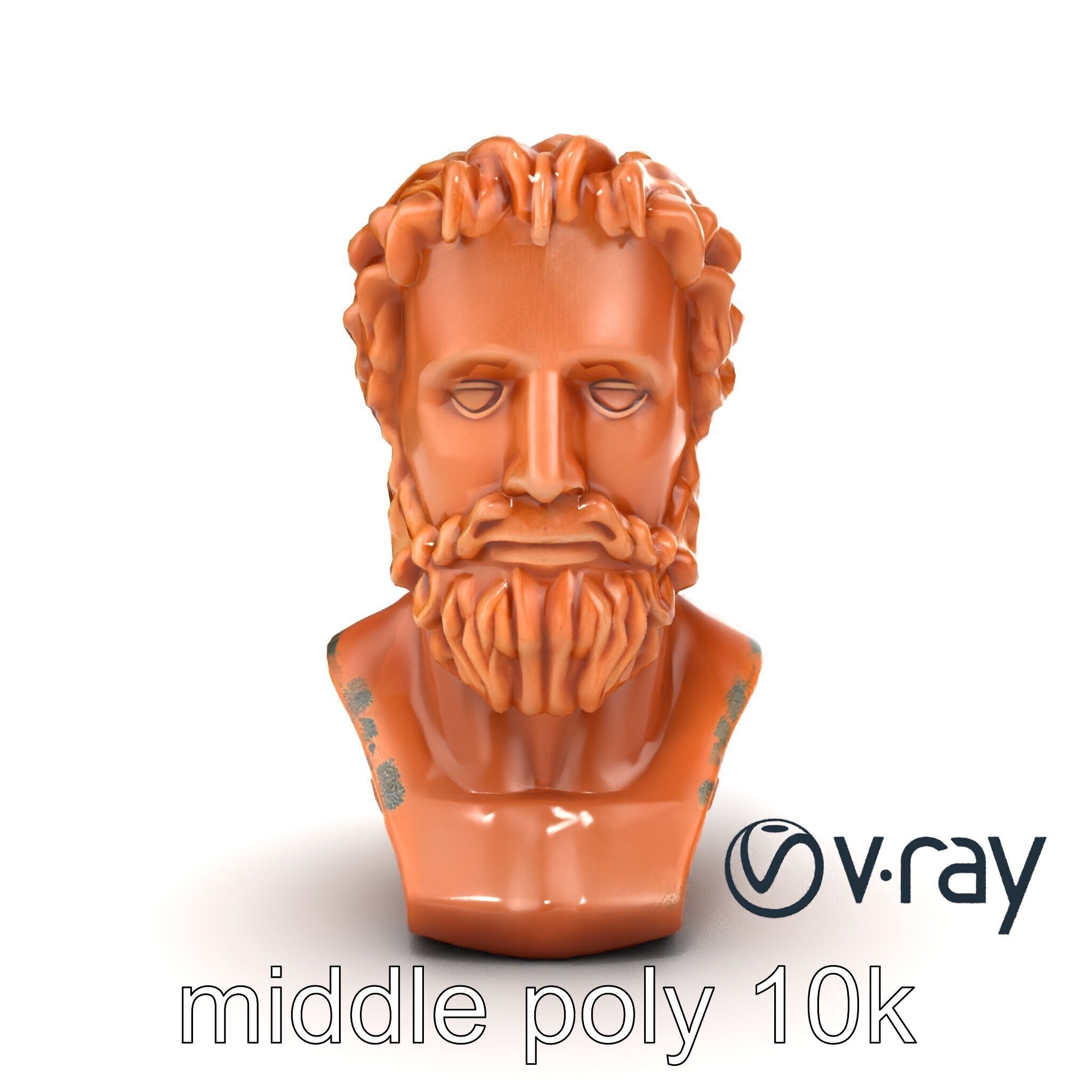 Ancient Greek Terracotta Statue model pack Low-poly 3D model_26