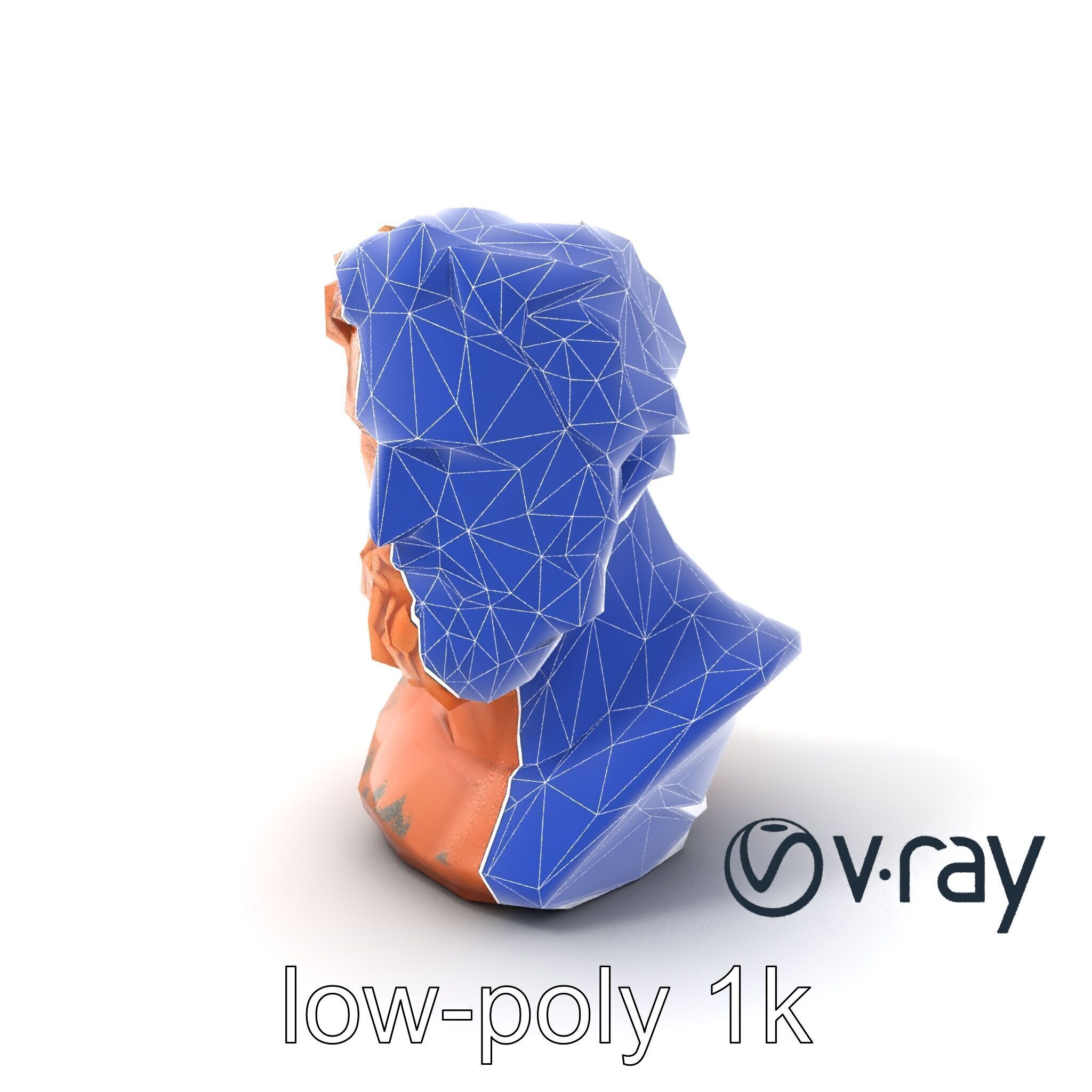 Ancient Greek Terracotta Statue model pack Low-poly 3D model_21
