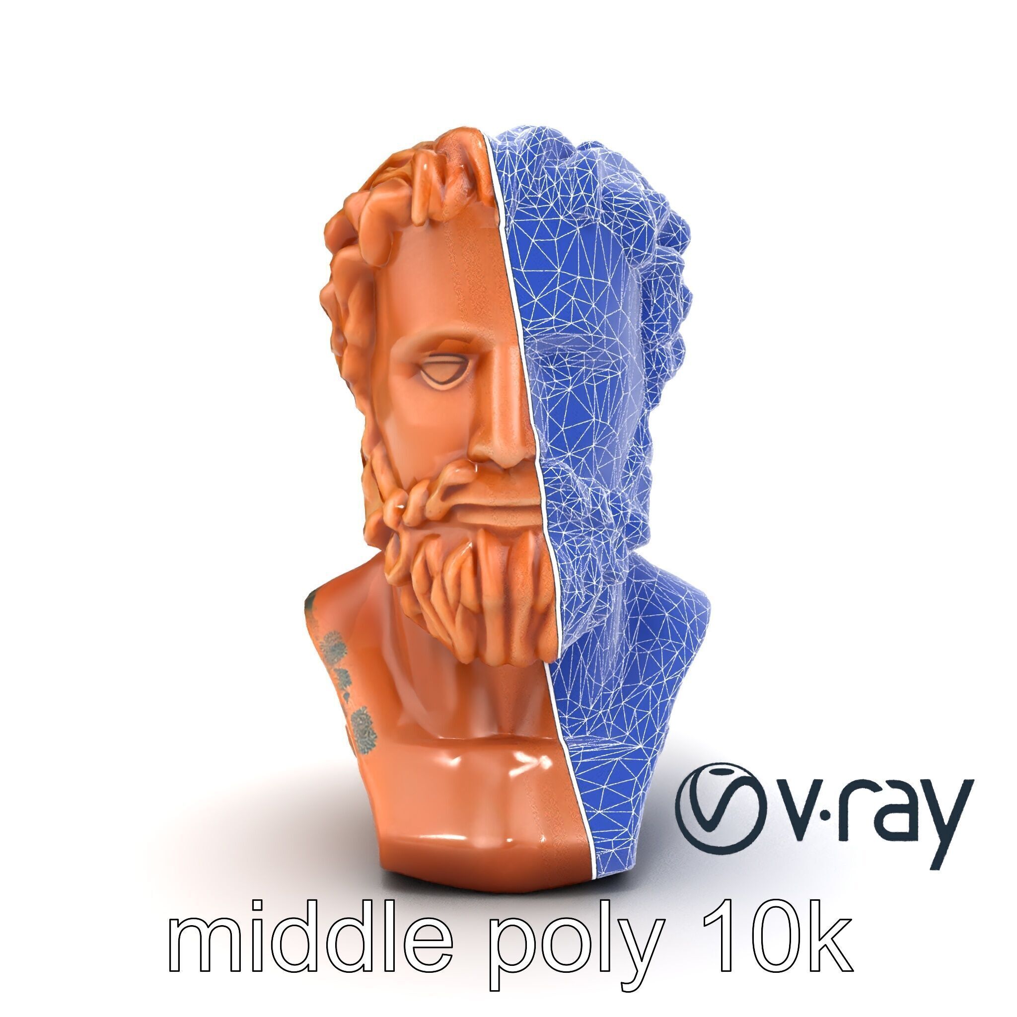 Ancient Greek Terracotta Statue model pack Low-poly 3D model_25