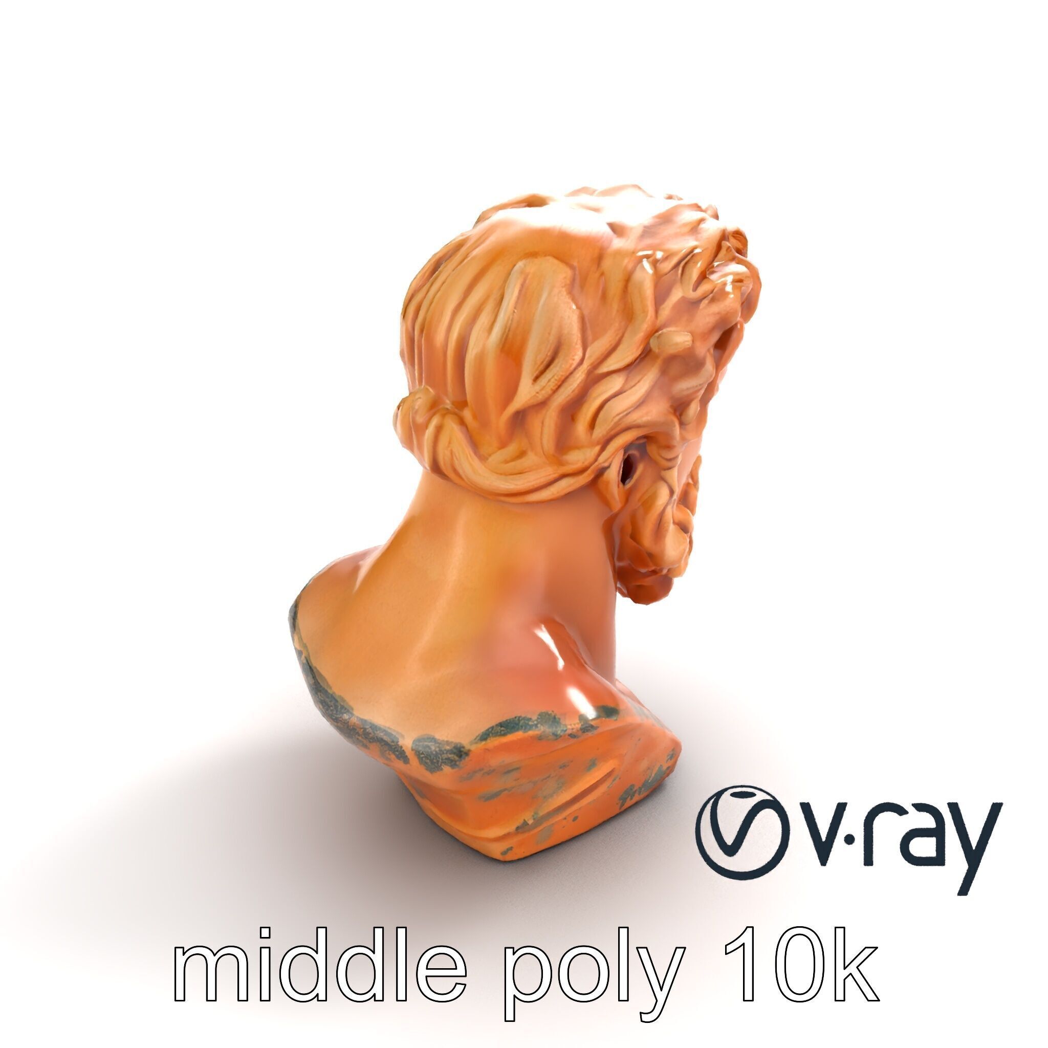 Ancient Greek Terracotta Statue model pack Low-poly 3D model_10