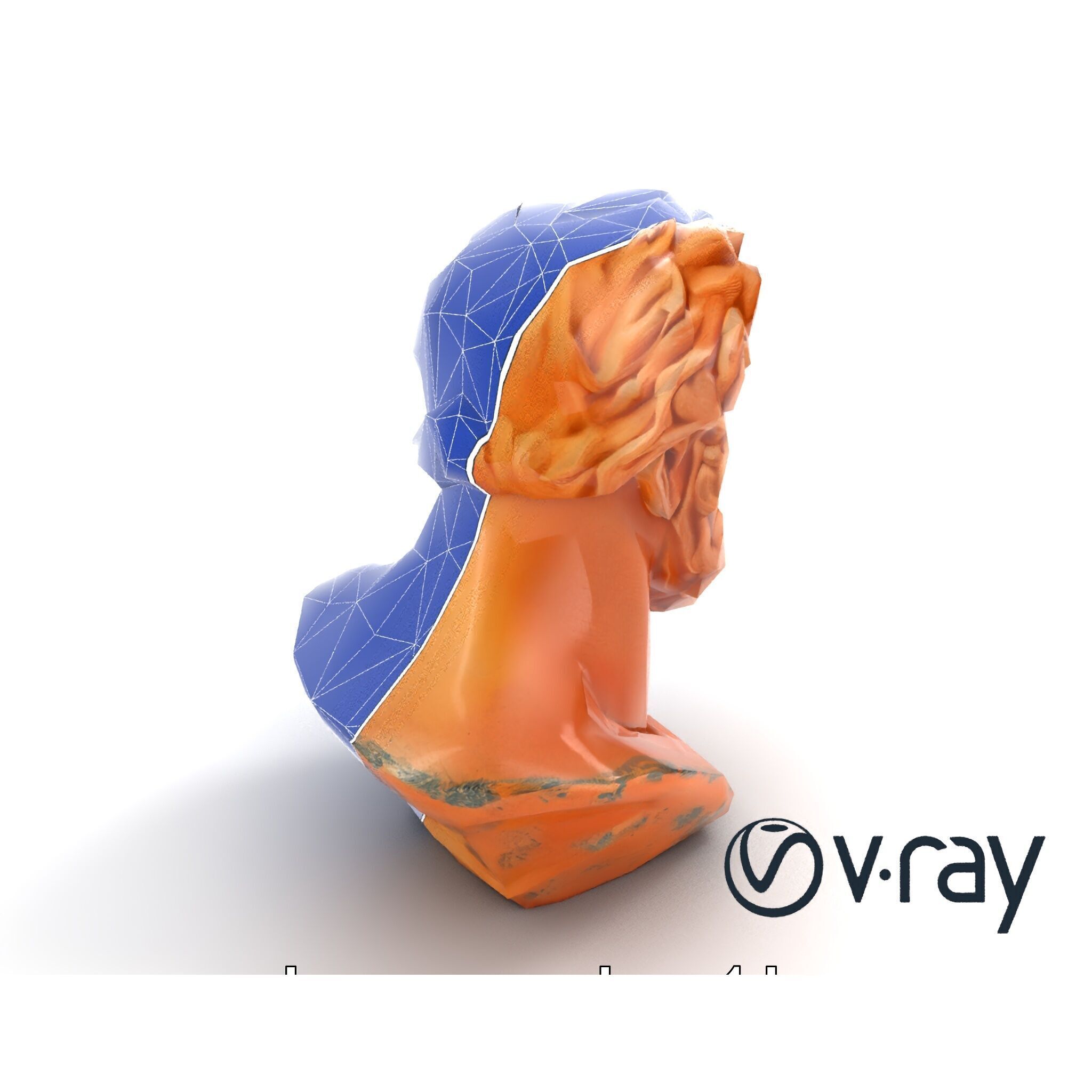 Ancient Greek Terracotta Statue model pack Low-poly 3D model_20