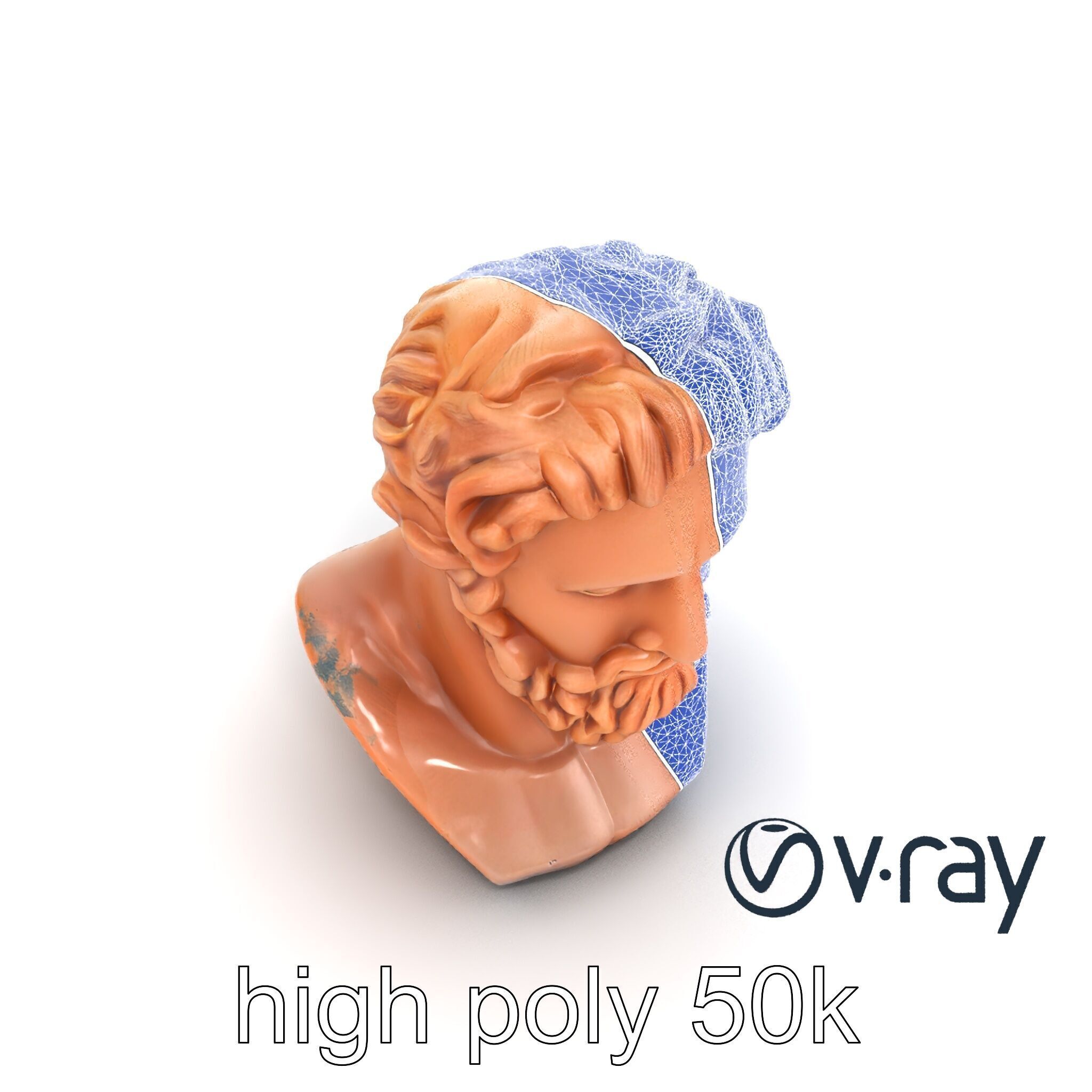 Ancient Greek Terracotta Statue model pack Low-poly 3D model_33