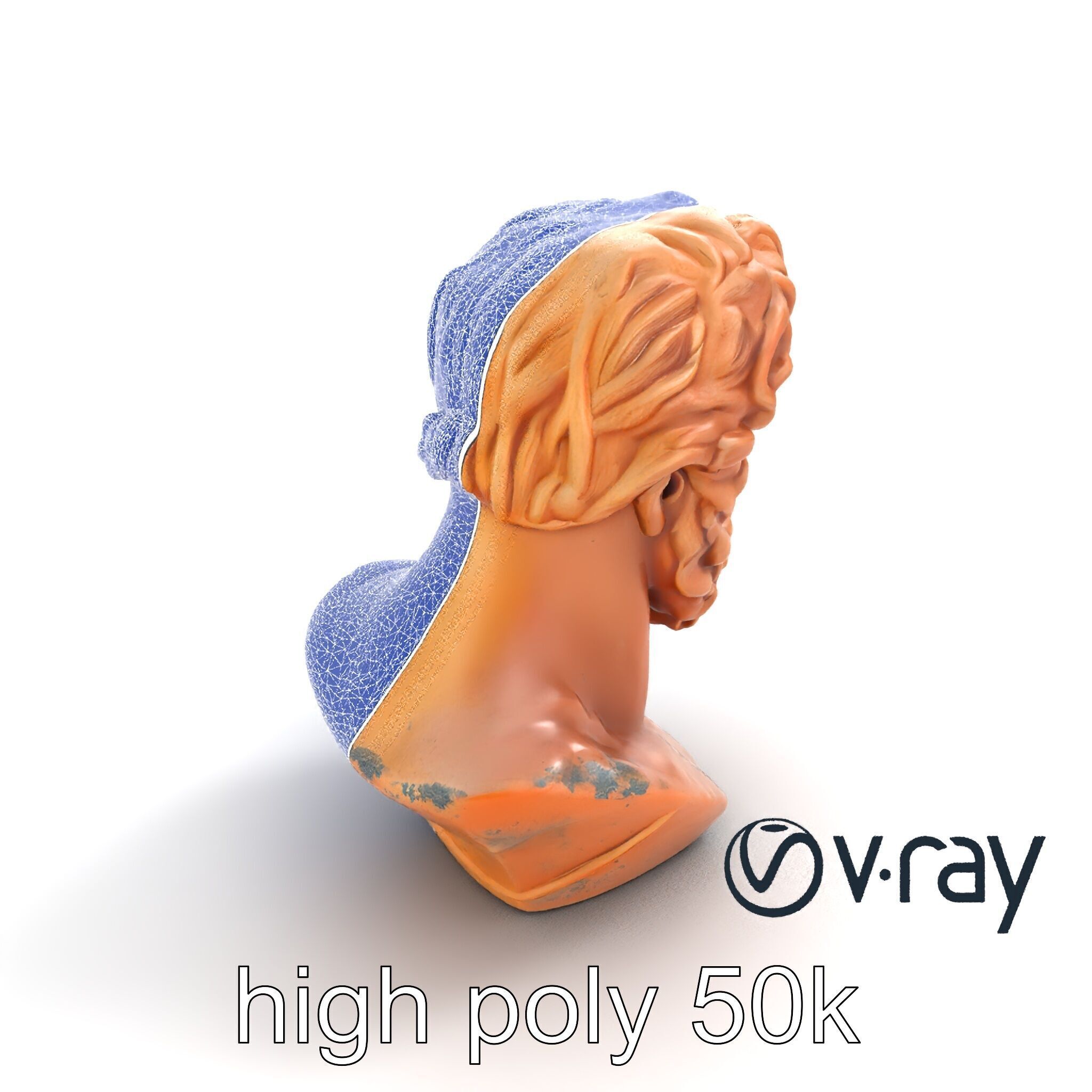 Ancient Greek Terracotta Statue model pack Low-poly 3D model_30