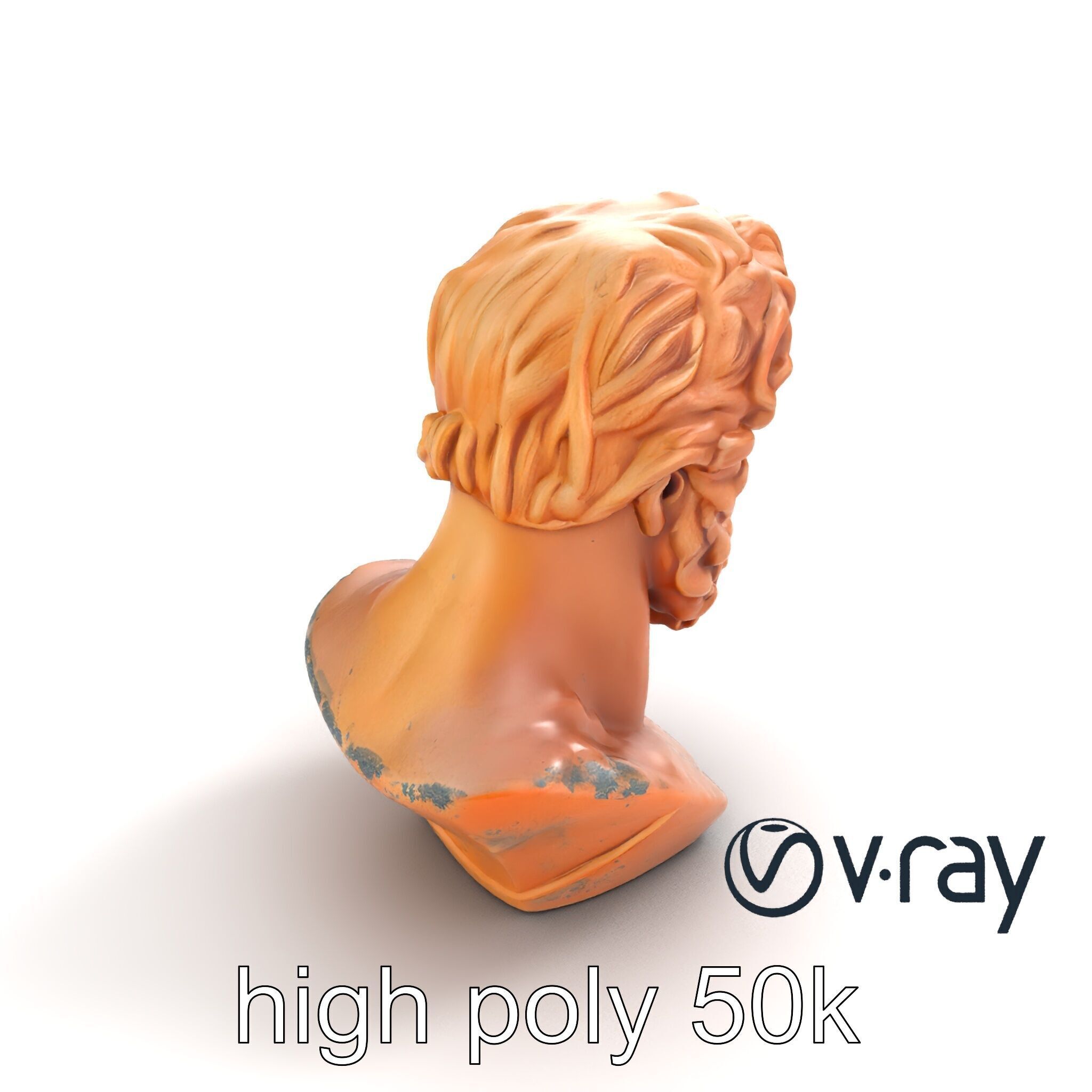 Ancient Greek Terracotta Statue model pack Low-poly 3D model_9