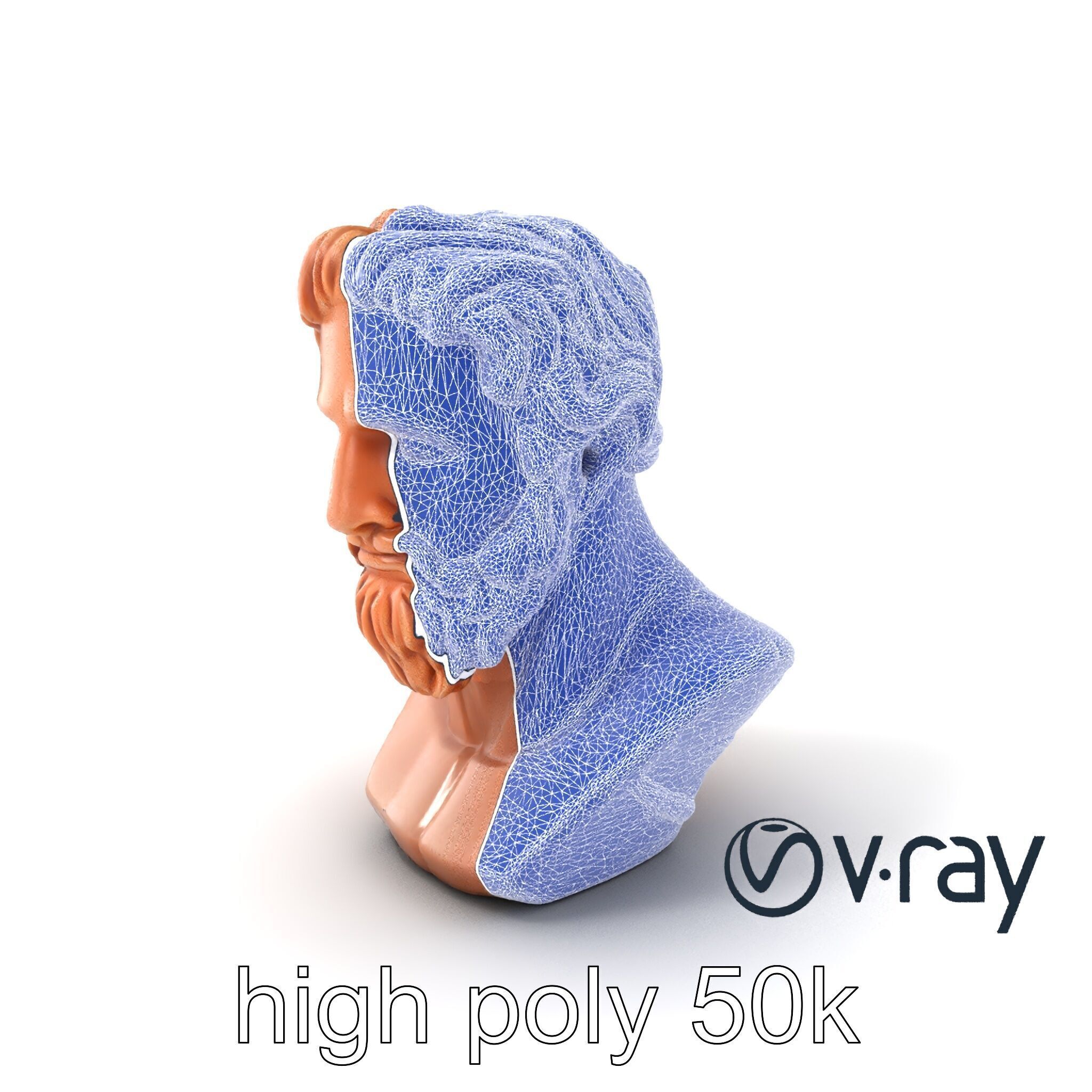 Ancient Greek Terracotta Statue model pack Low-poly 3D model_29