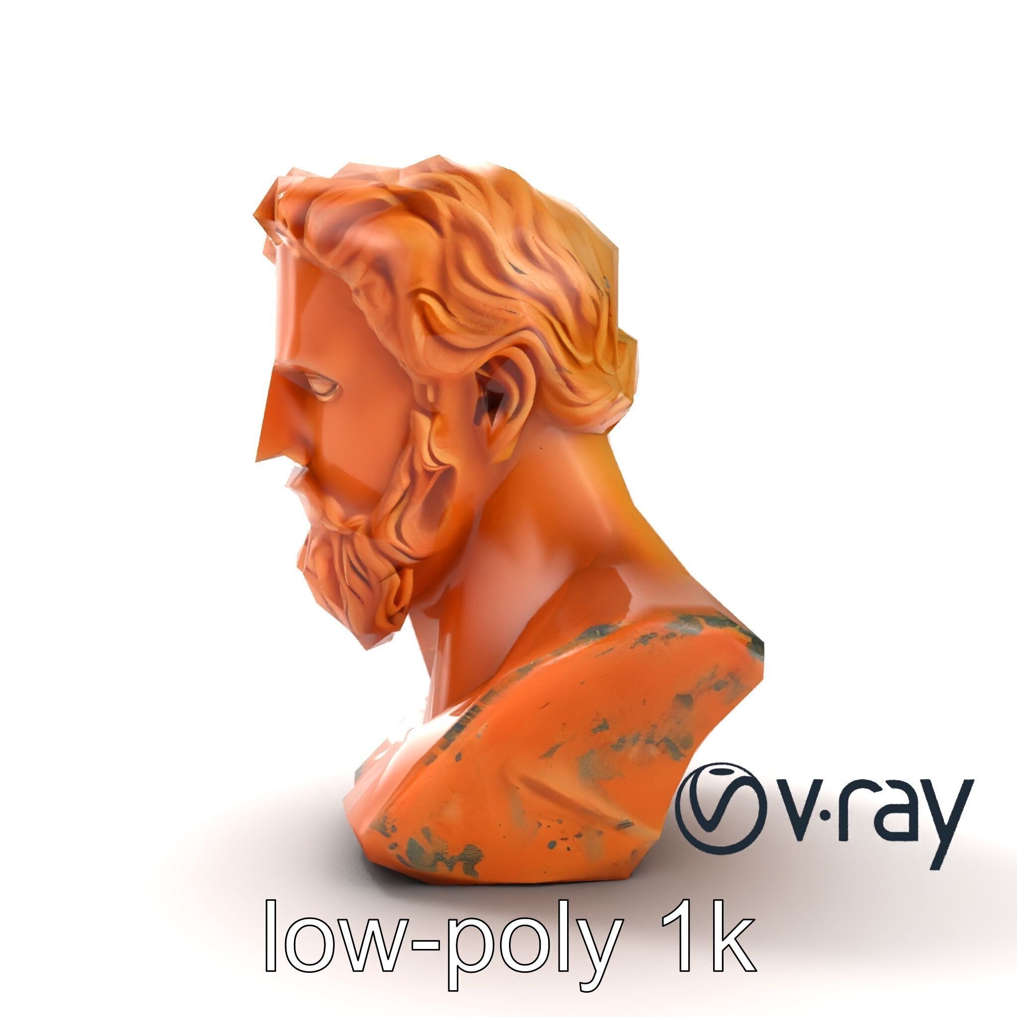 Ancient Greek Terracotta Statue model pack Low-poly 3D model_14