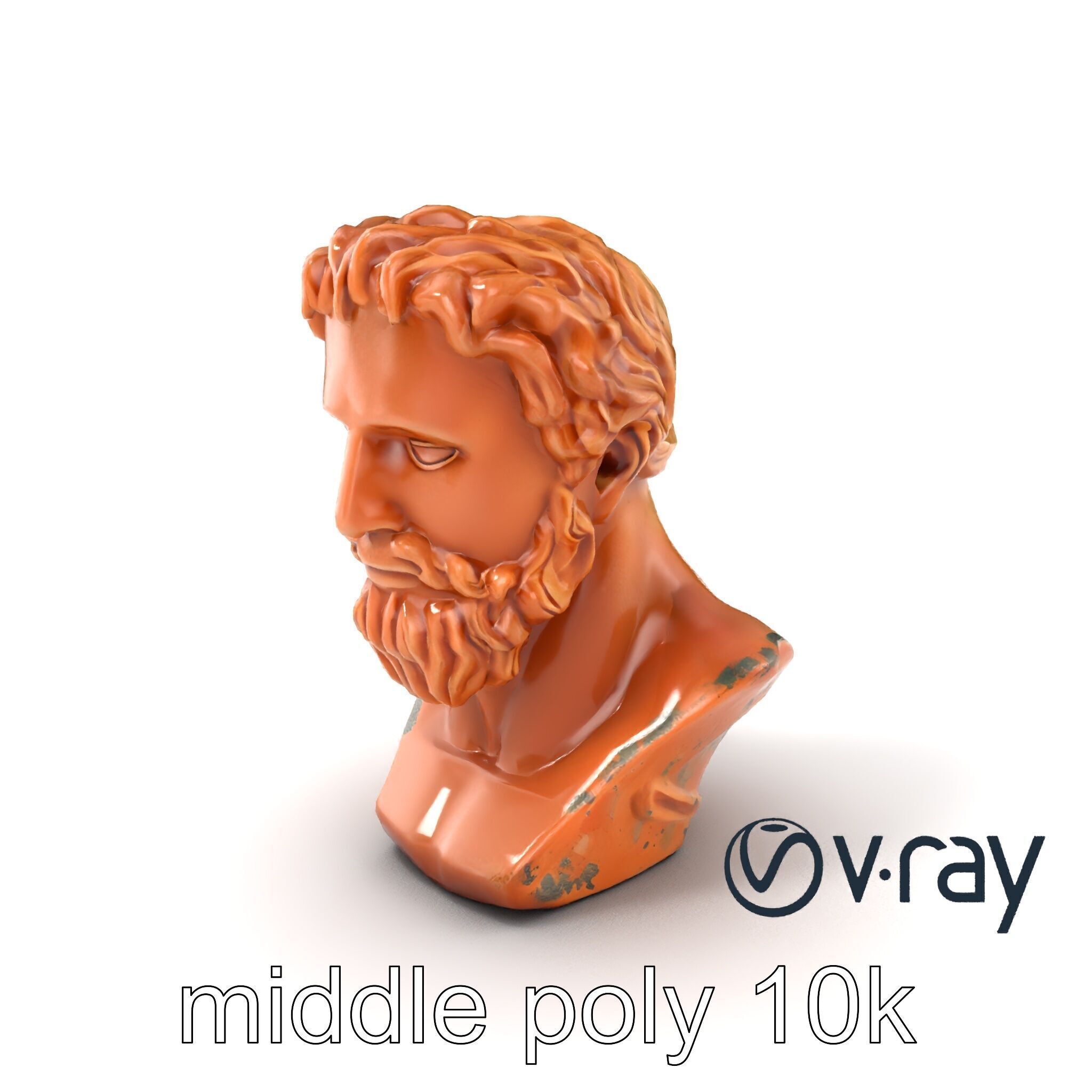 Ancient Greek Terracotta Statue model pack Low-poly 3D model_7